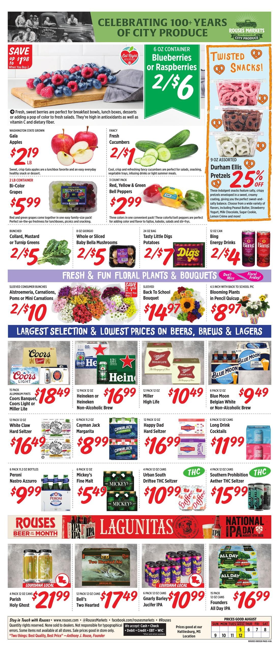 Rouses Supermarkets (Hattiesburg Area, MS) Weekly Ad August 5 - 12, 2026