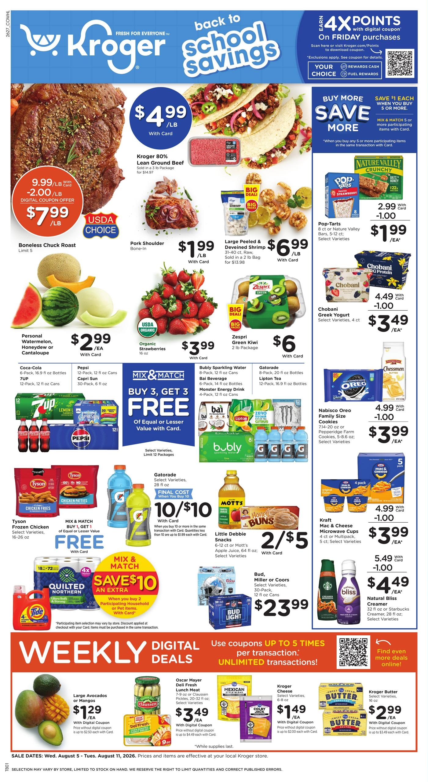Kroger (East Liverpool Area, OH) Weekly Ad August 5 - 11, 2026