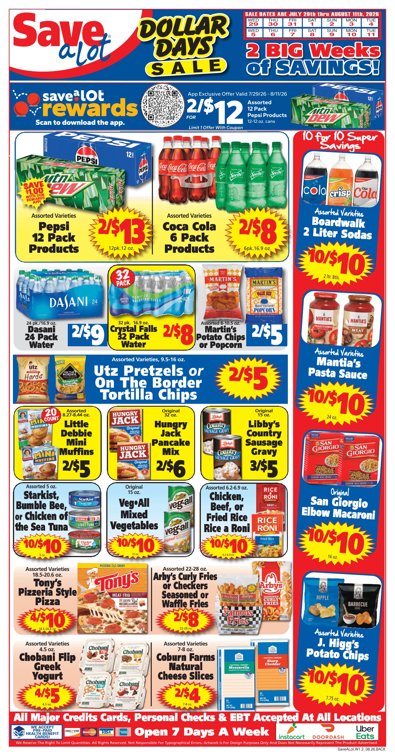 Save a Lot Food Stores Weekly Ad July 29 - August 11, 2026