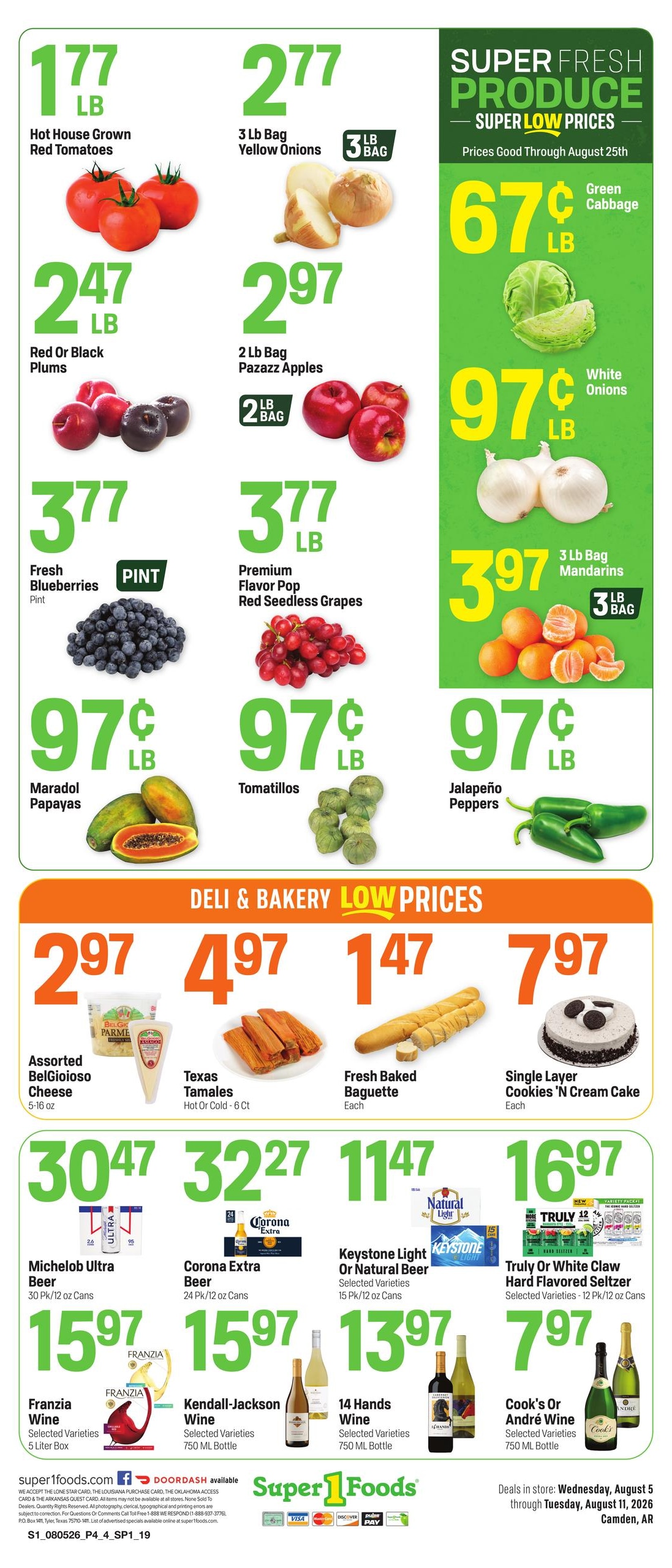 Super 1 Foods & Discount Pharmacy Weekly Ad August 5 - 11, 2026