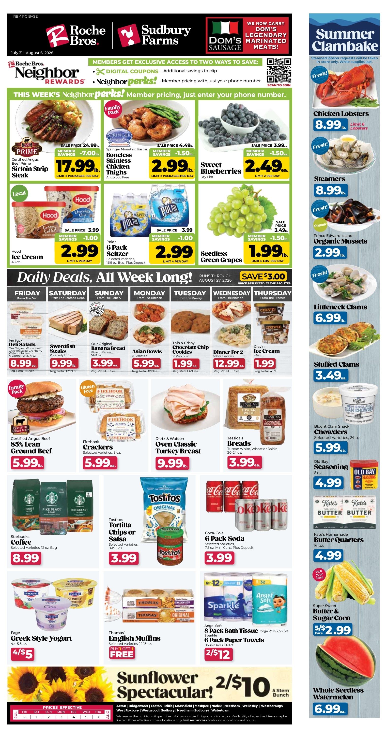 Roche Bros. Beer + Wine Weekly Ad July 10 - August 6, 2026