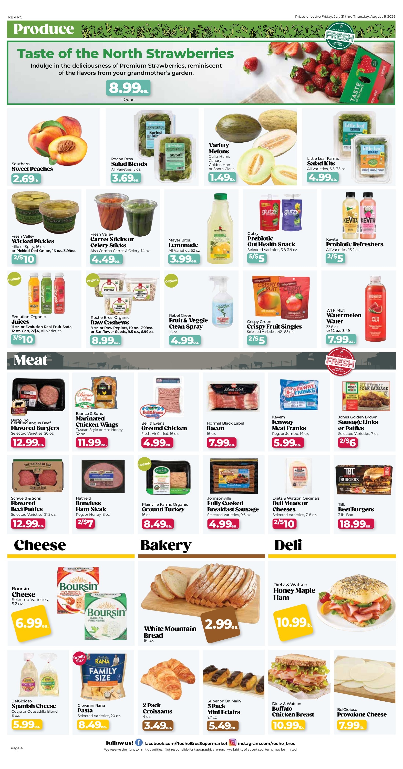 Roche Bros. Weekly Ad July 31 - August 6, 2026