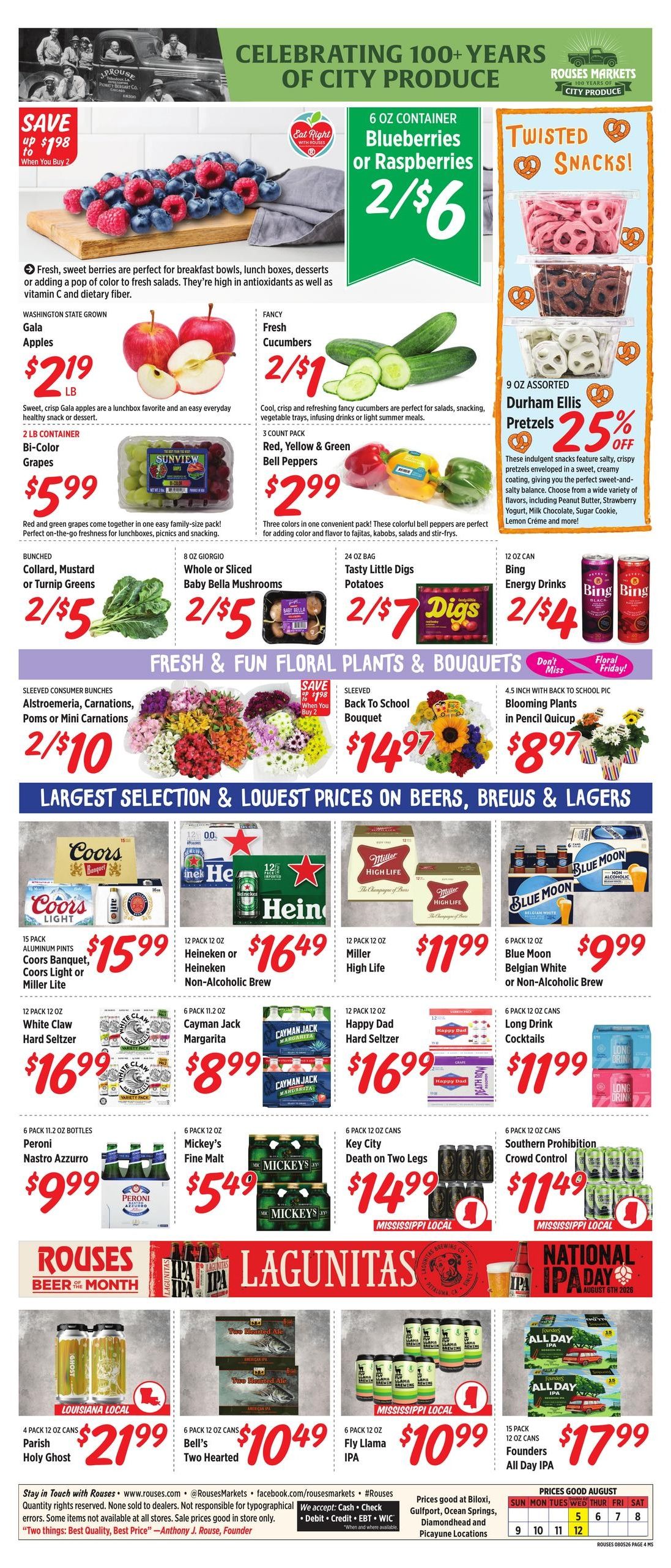 Rouses Supermarkets (Gulfport Area, MS) Weekly Ad August 5 - 12, 2026