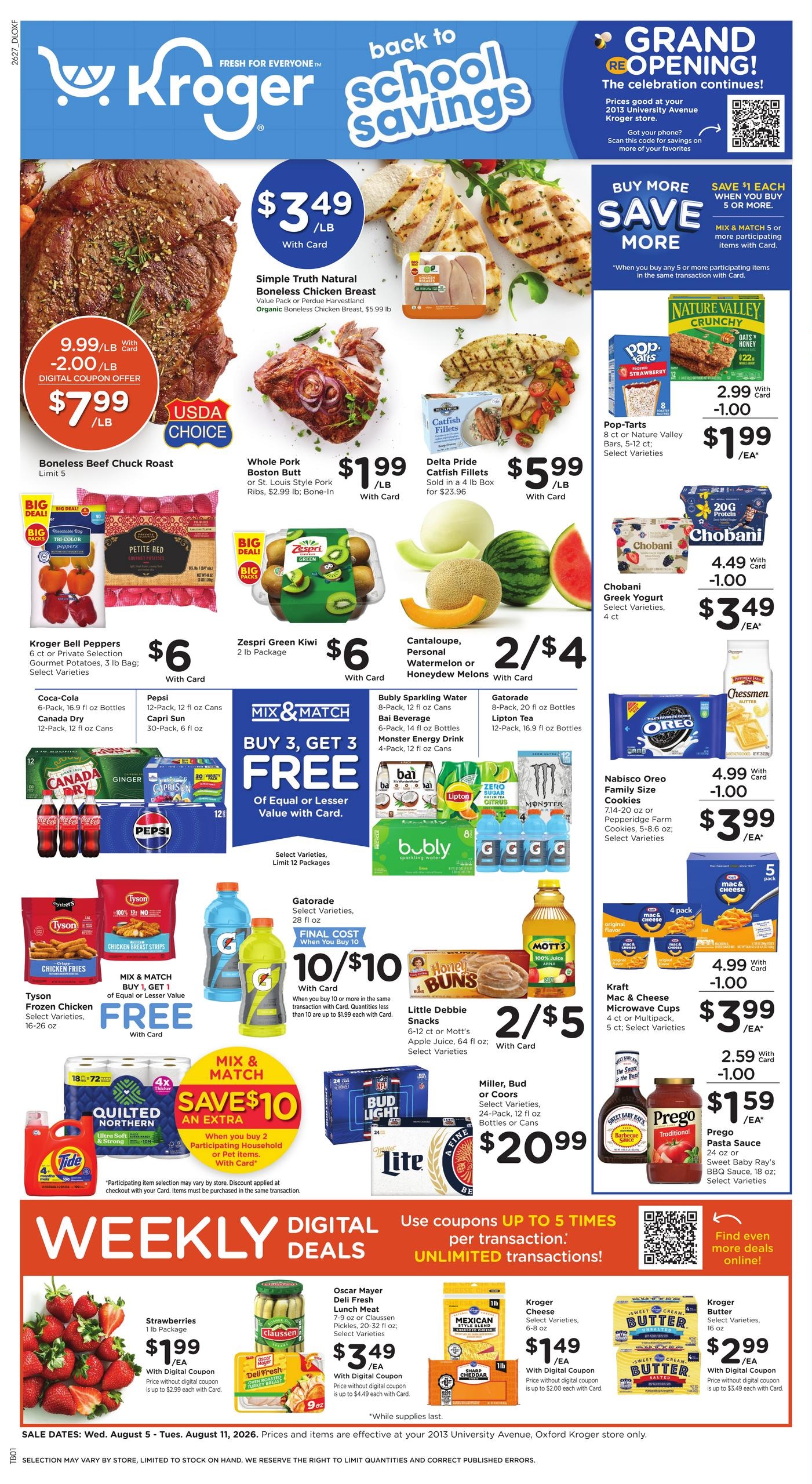 Kroger (Waterford Area, MS) Weekly Ad August 5 - 11, 2026