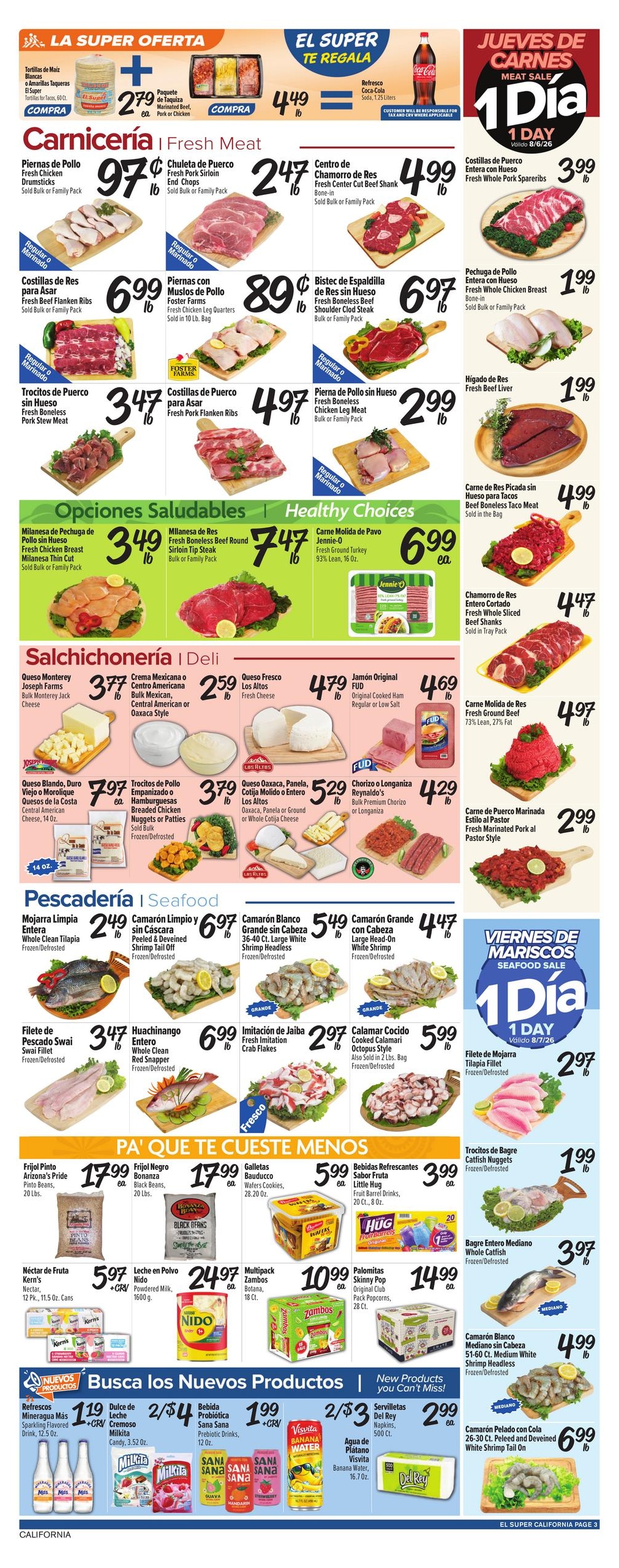 El Super (Alhambra Area, CA) Weekly Ad August 5 - 11, 2026