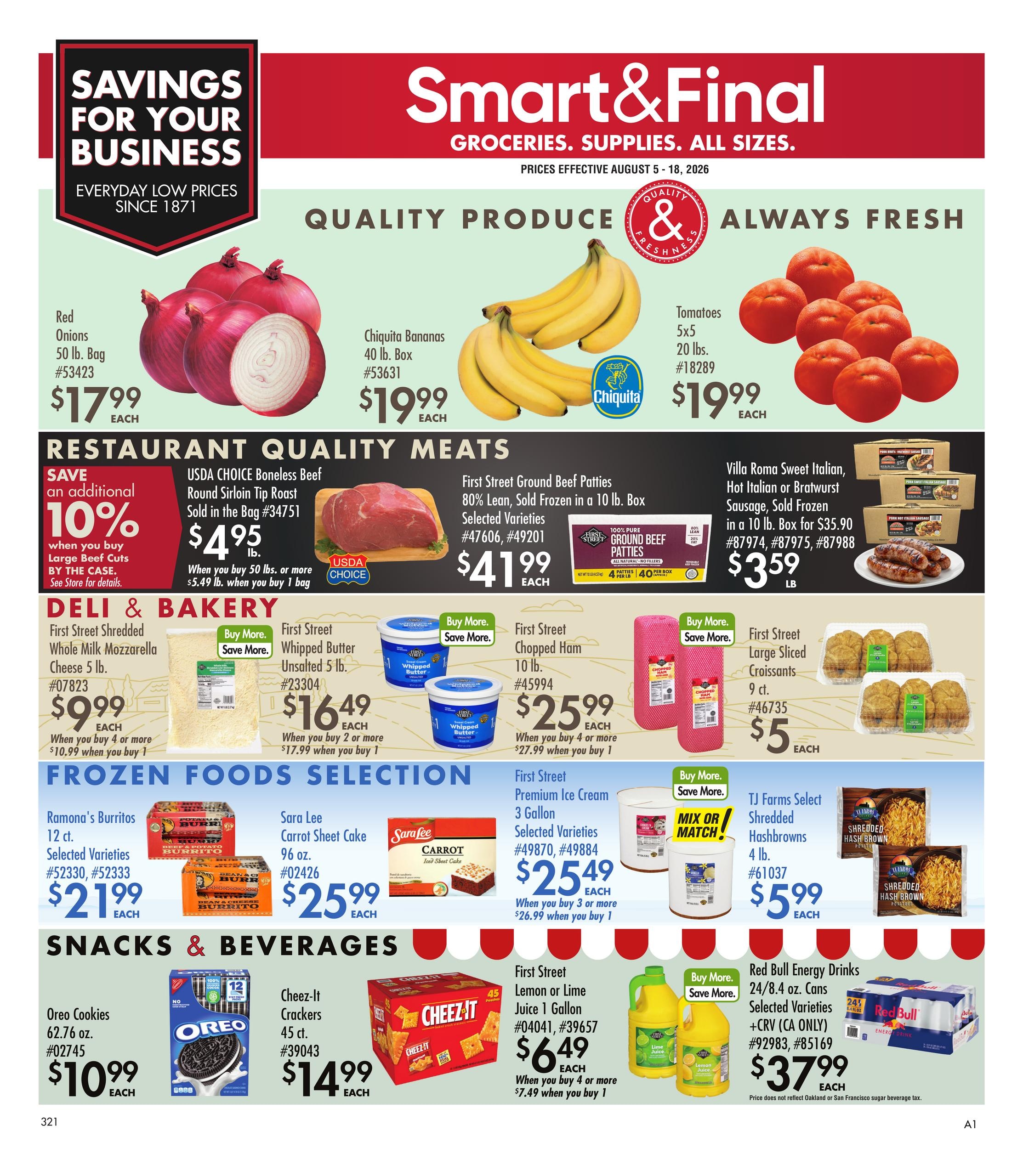 Smart & Final Business - Foodservice Weekly Ad August 5 - 18, 2026