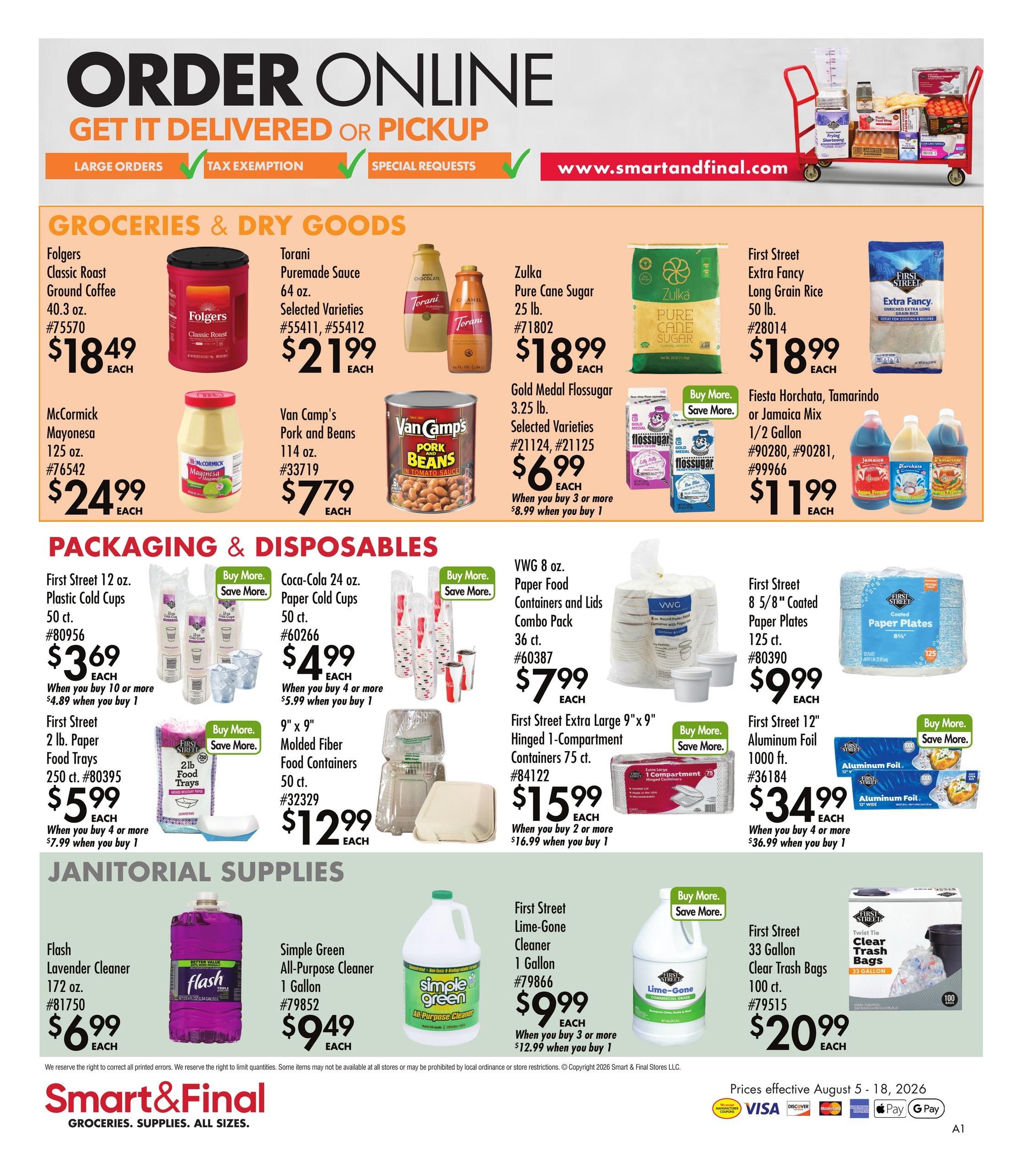 Smart & Final Business - Foodservice Weekly Ad August 5 - 18, 2026