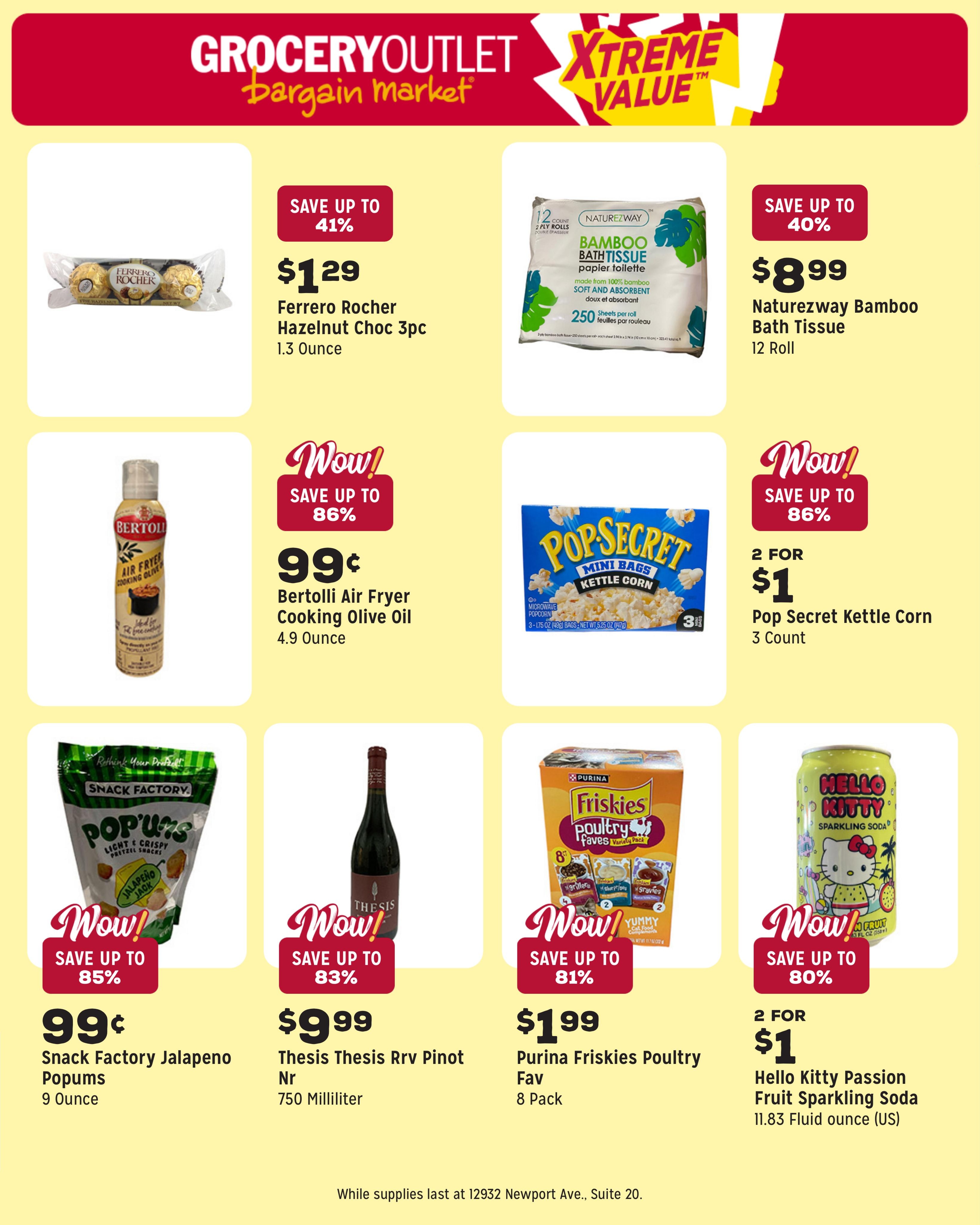 Grocery Outlet (Irvine–Orange Area, CA) Weekly Ad August 5 - 11, 2026