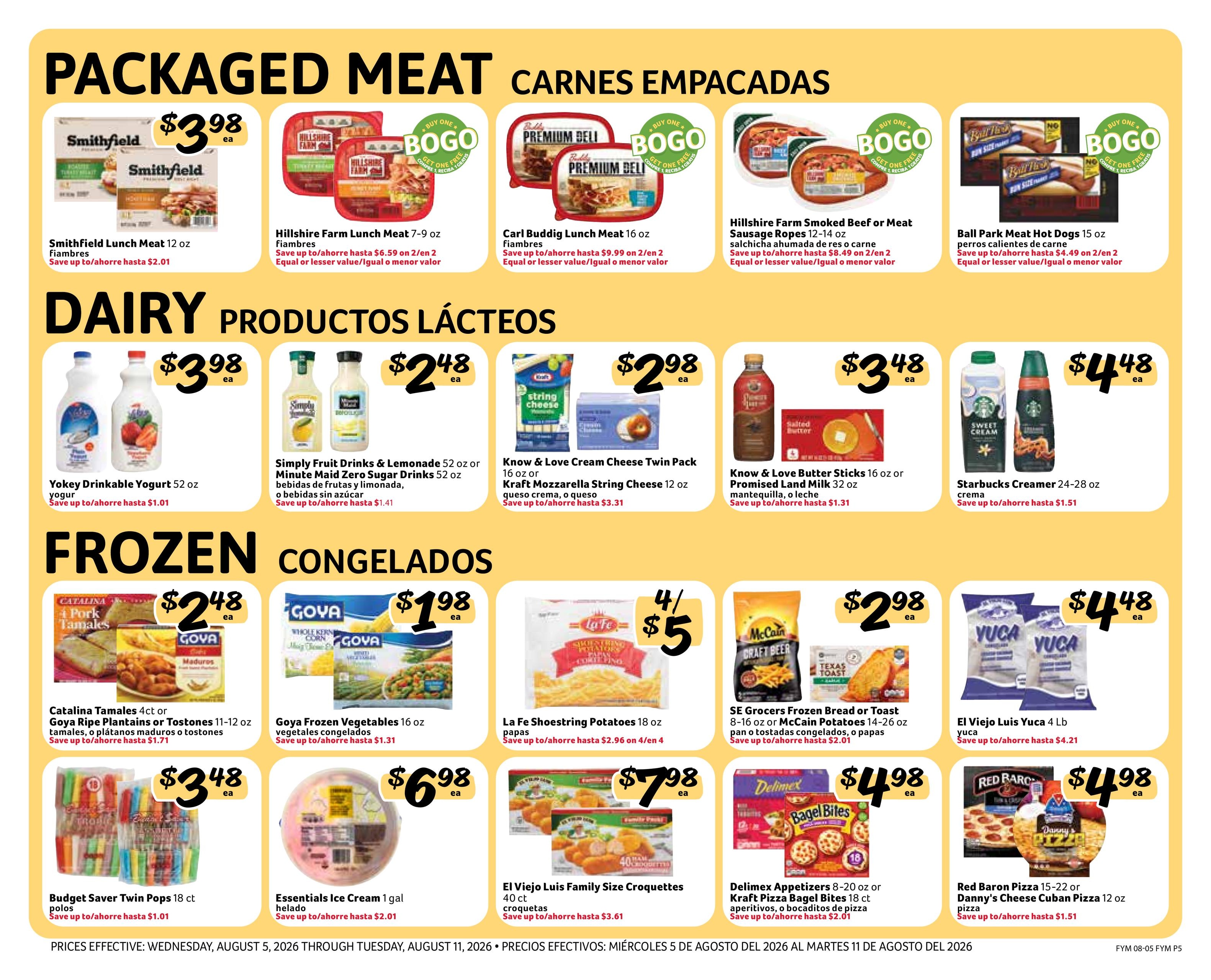 Fresco Y Mas (FL) Weekly Ad August 5 - 11, 2026