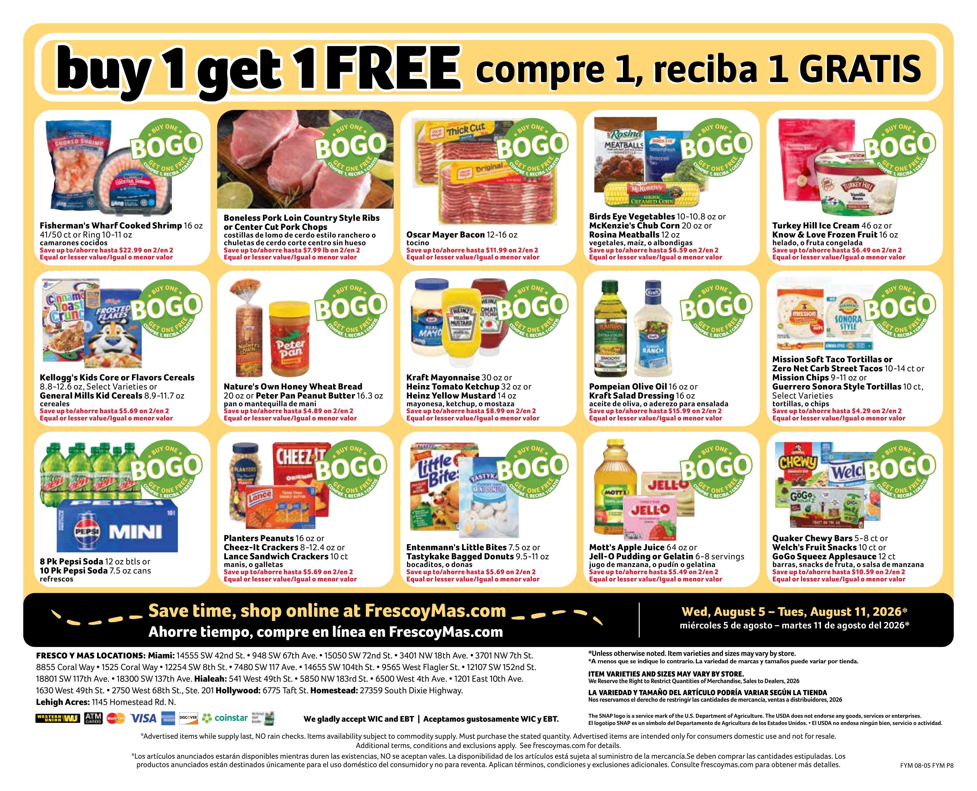 Fresco Y Mas (FL) Weekly Ad August 5 - 11, 2026