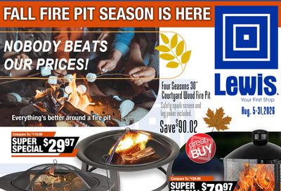 Lewis Drug August Fire Pit Weekly Ad August 5 - 31, 2026