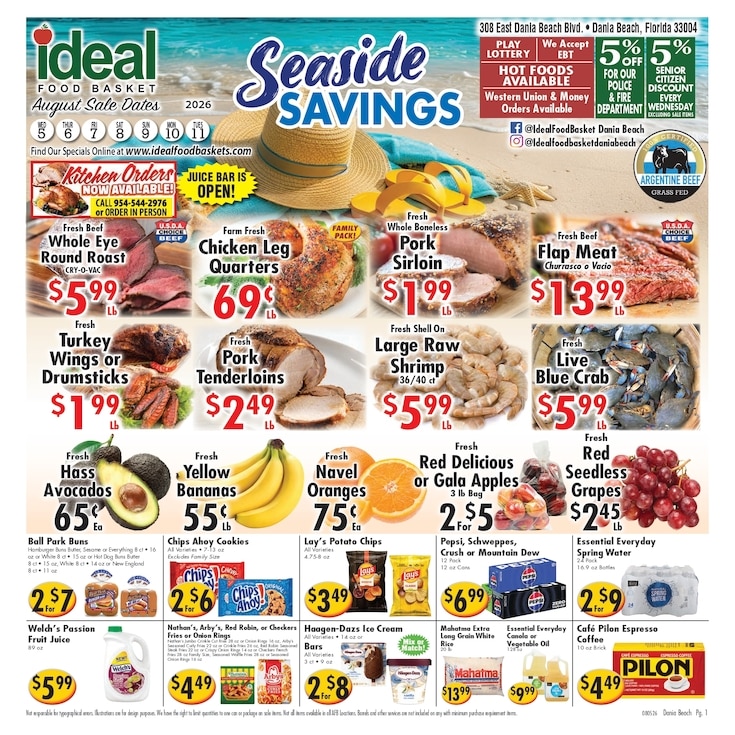 Ideal Food Basket (308 East Dania Blvd, Dania Beach, FL) Weekly Ad August 5 - 11, 2026