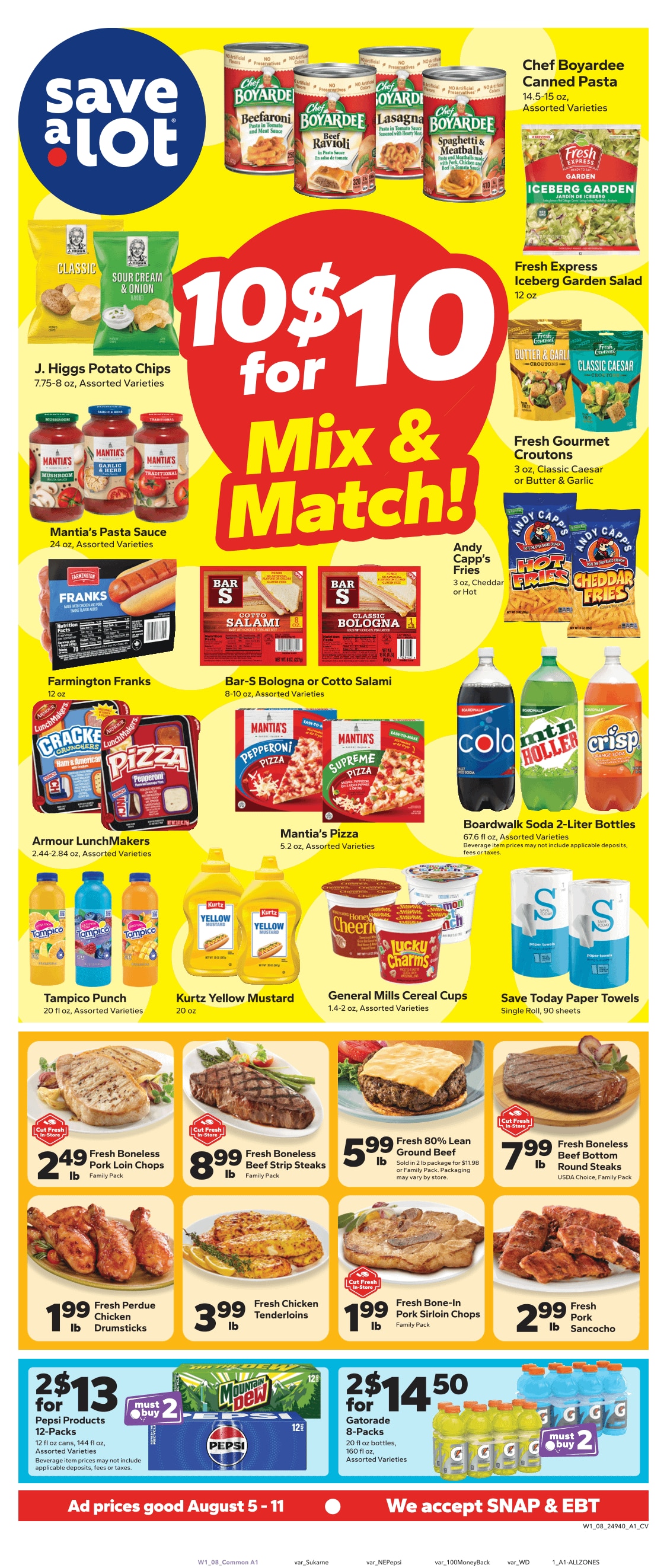 Save a Lot Food Stores (Peekskill, NY) Weekly Ad August 5 - 11, 2026