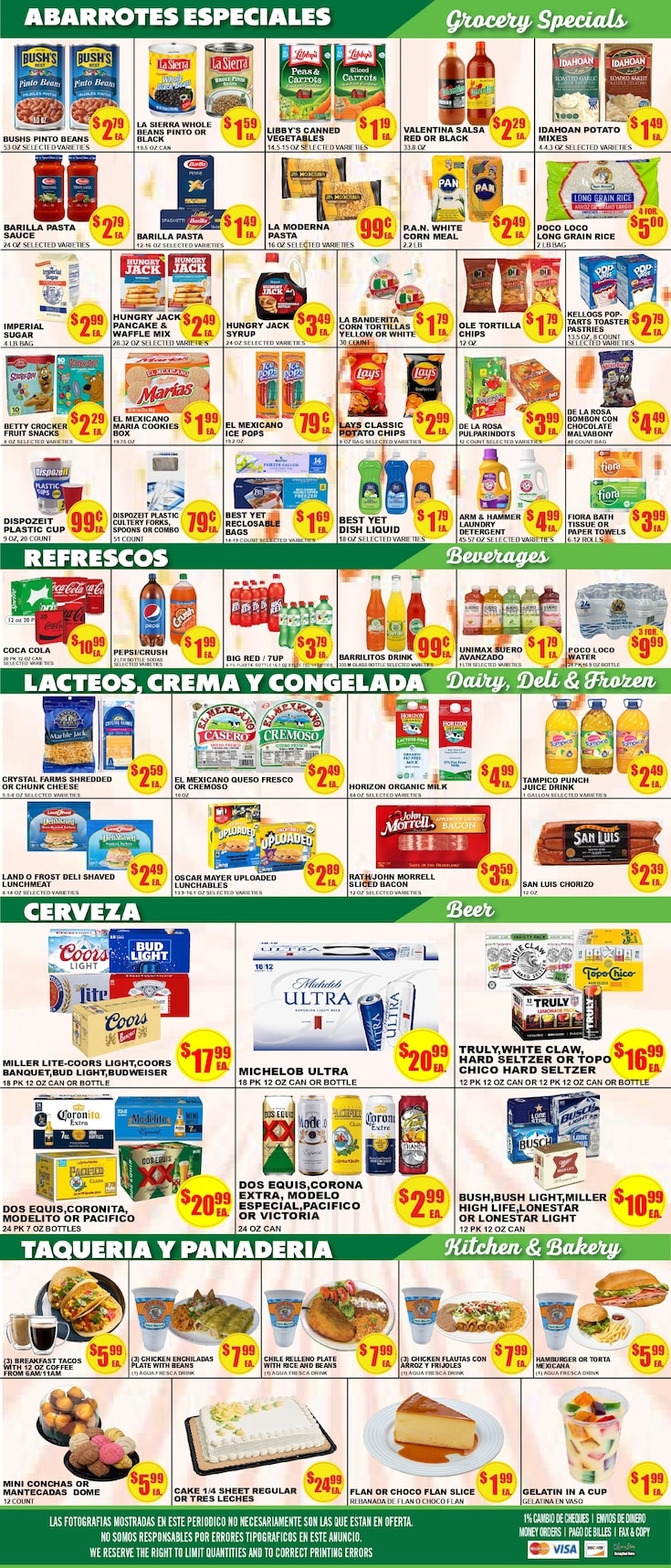 Poco Loco Supermercado (1601 S. Interstate Hwy 35, Suite 305, Round Rock, TX) Weekly Ad August 5 - 11, 2026