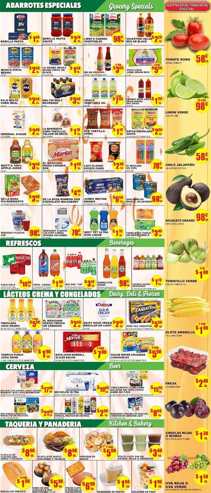 Poco Loco Supermercado (2620 H Avenue, Rosenberg, TX) Weekly Ad August 5 - 11, 2026