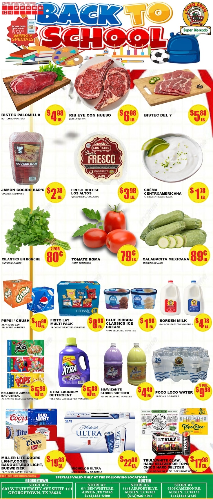 Poco Loco Supermercado (Texas) Weekly Ad August 5 - 11, 2026