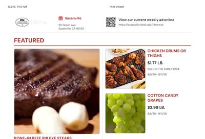 Susanville Supermarket IGA Weekly Ad August 5 - 11, 2026