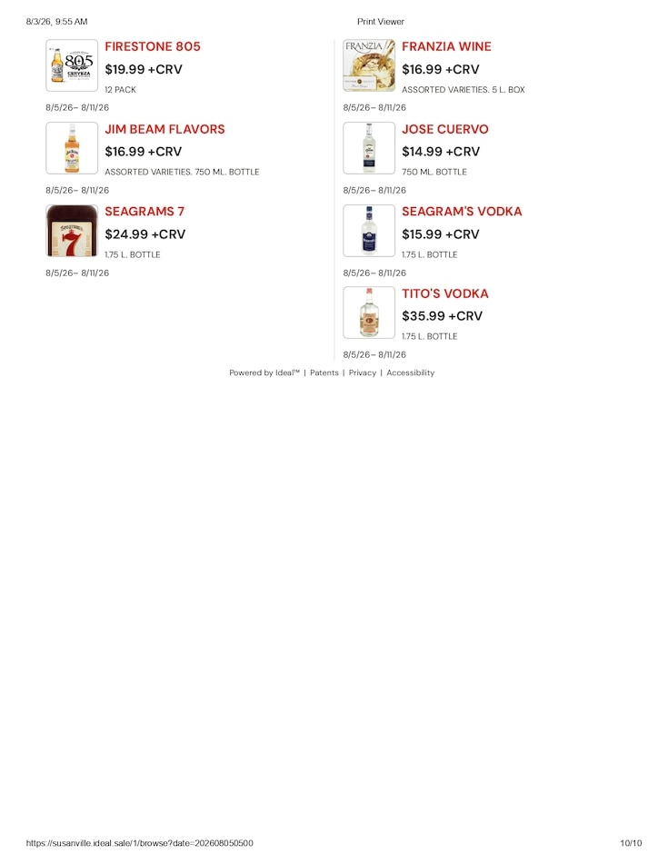 Susanville Supermarket IGA Weekly Ad August 5 - 11, 2026