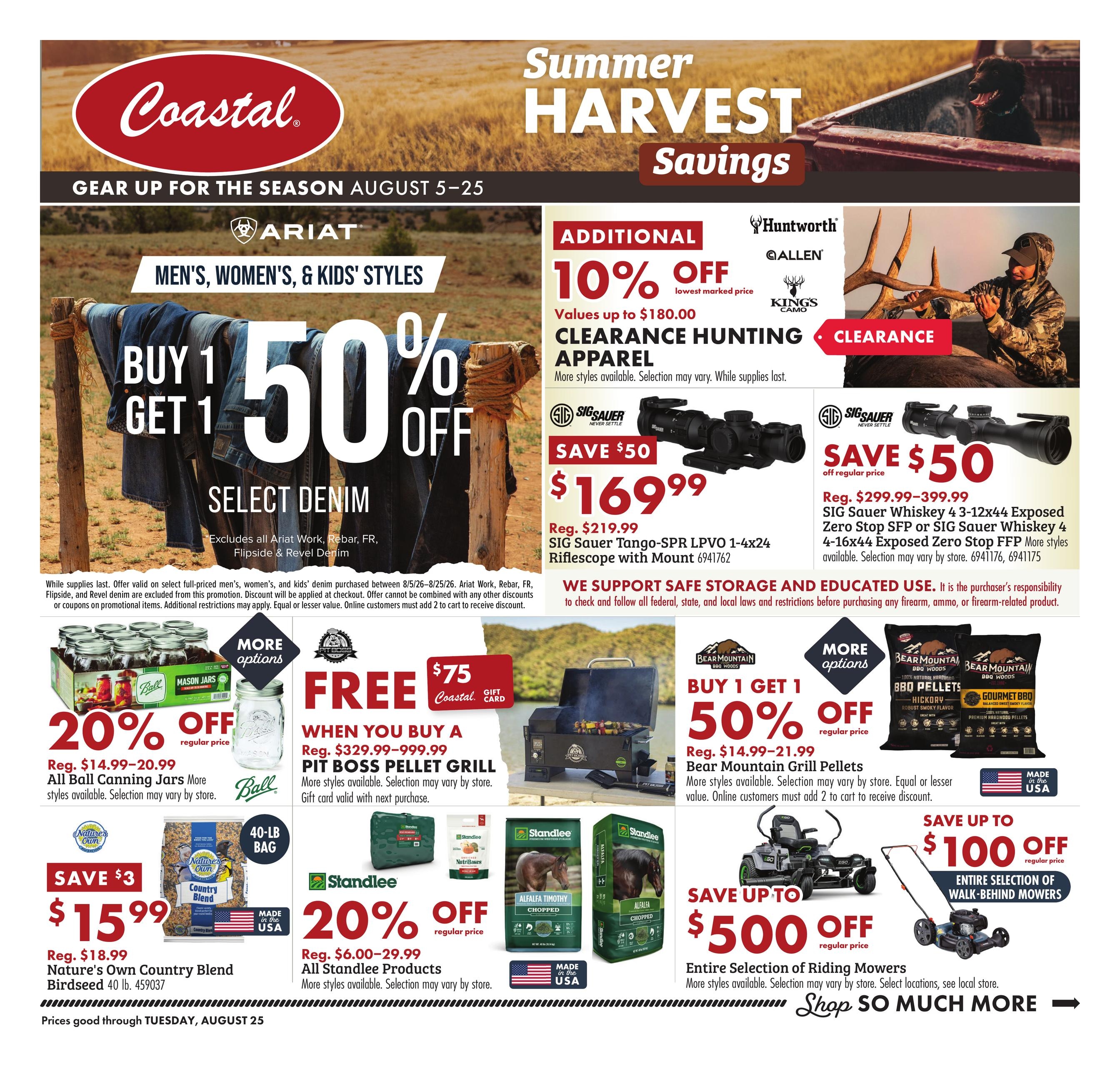 Coastal Farm (OR, WA) Summer Harvest Savings Weekly Ad August 5 - 25, 2026