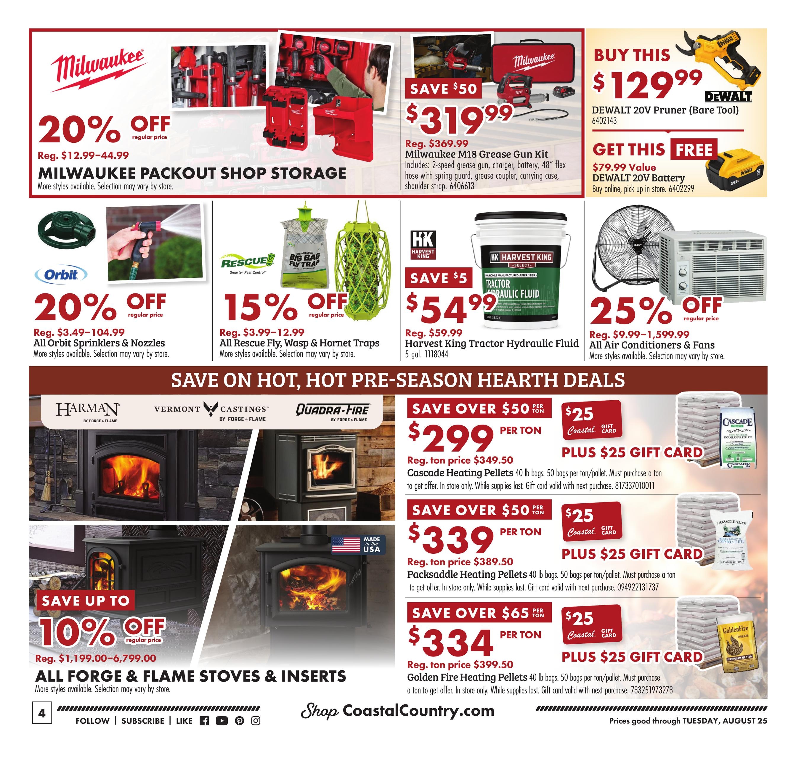 Coastal Farm (OR, WA) Summer Harvest Savings Weekly Ad August 5 - 25, 2026