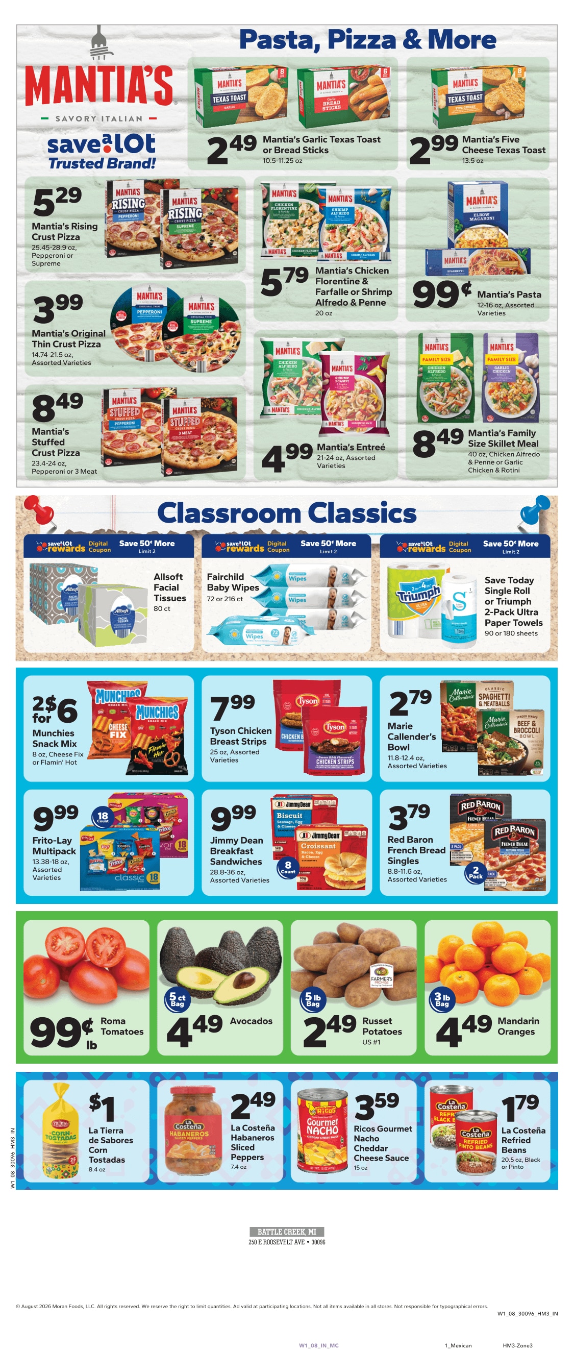 Save a Lot Food Stores (Battle Creek, MI) Weekly Ad August 5 - 11, 2026