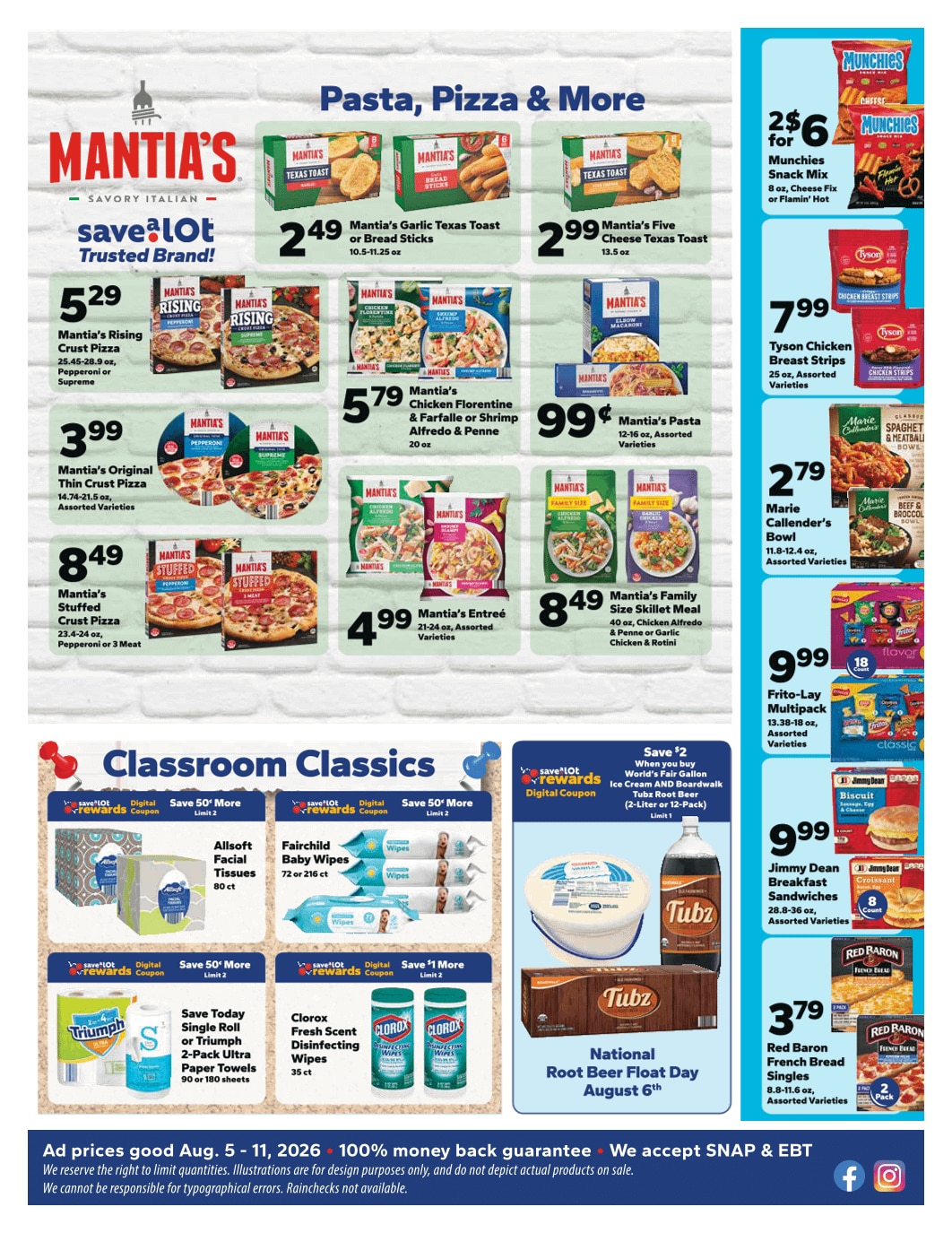 Save a Lot Food Stores (Salamanca, NY) Weekly Ad August 5 - 11, 2026