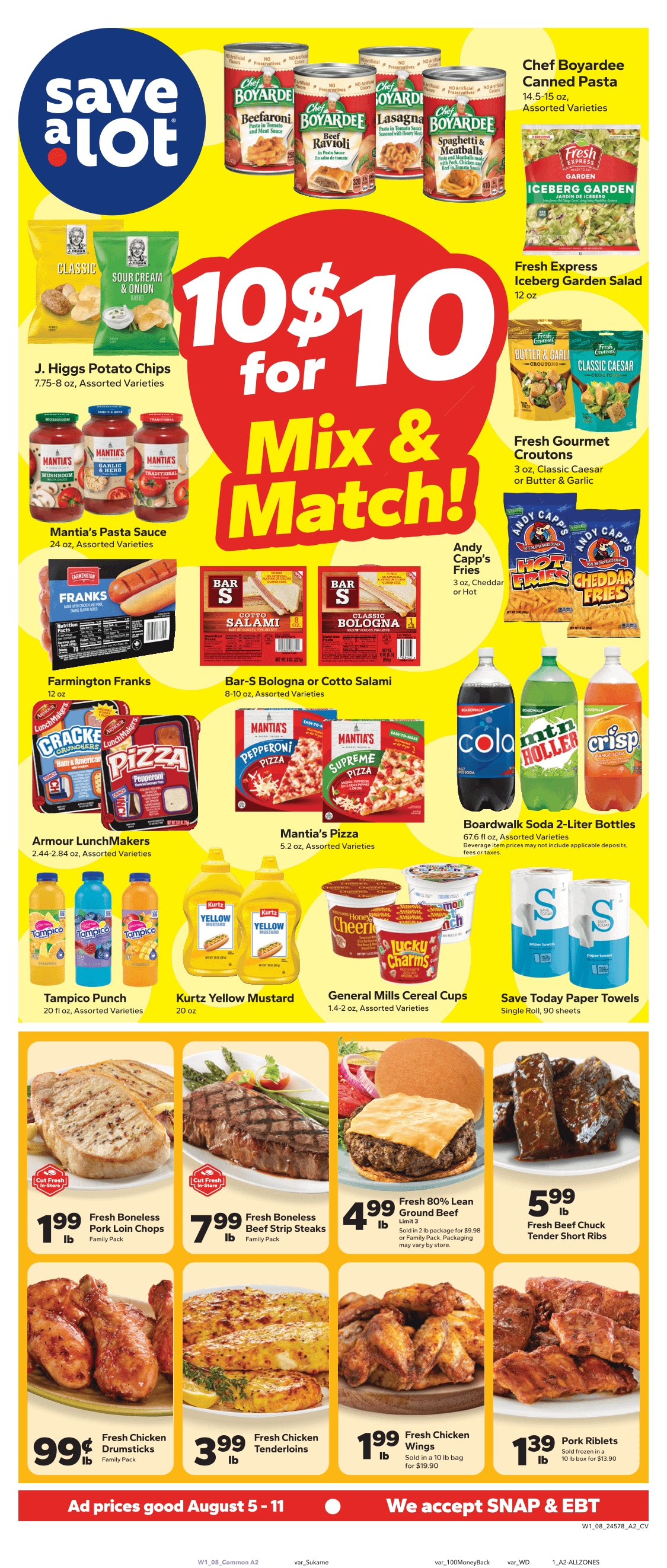 Save a Lot Food Stores (Sikeston, MO) Weekly Ad August 5 - 11, 2026