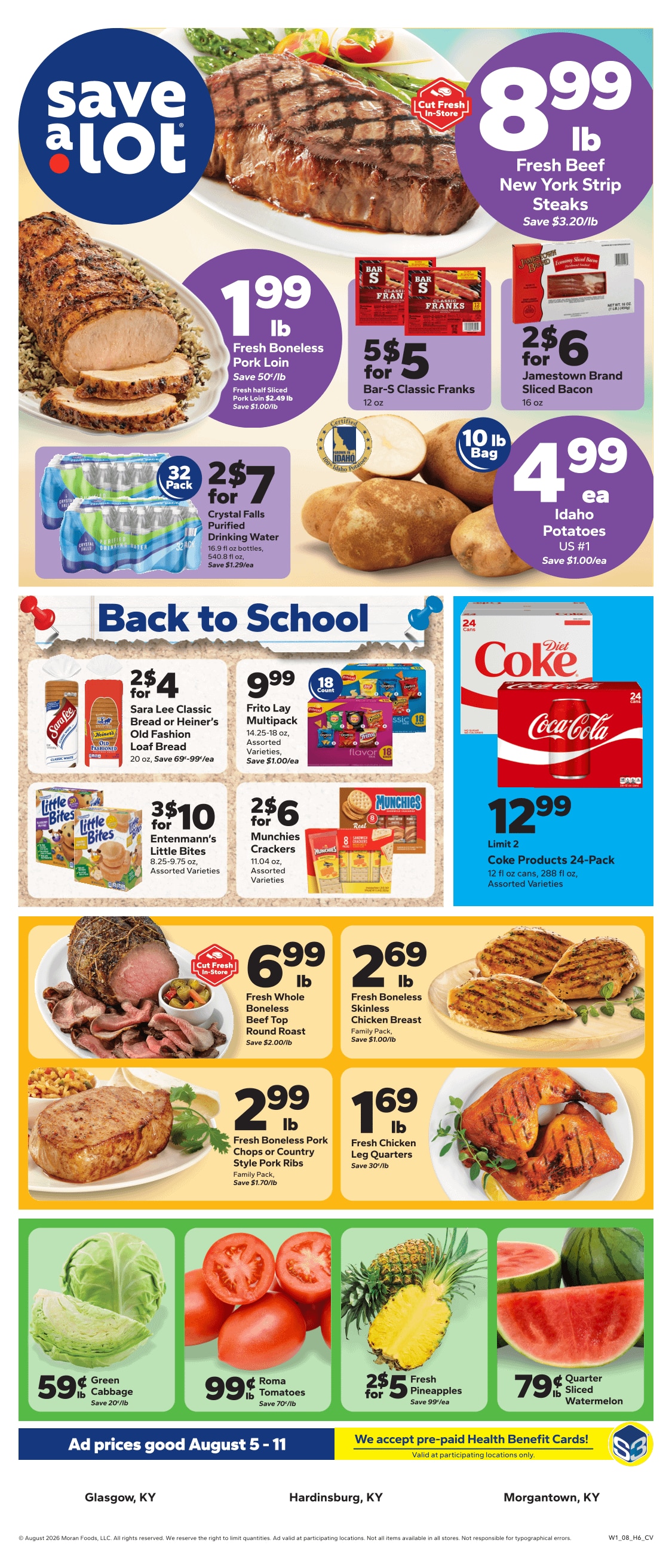 Save a Lot Food Stores (Cave City and other locations, KY) Weekly Ad August 5 - 11, 2026