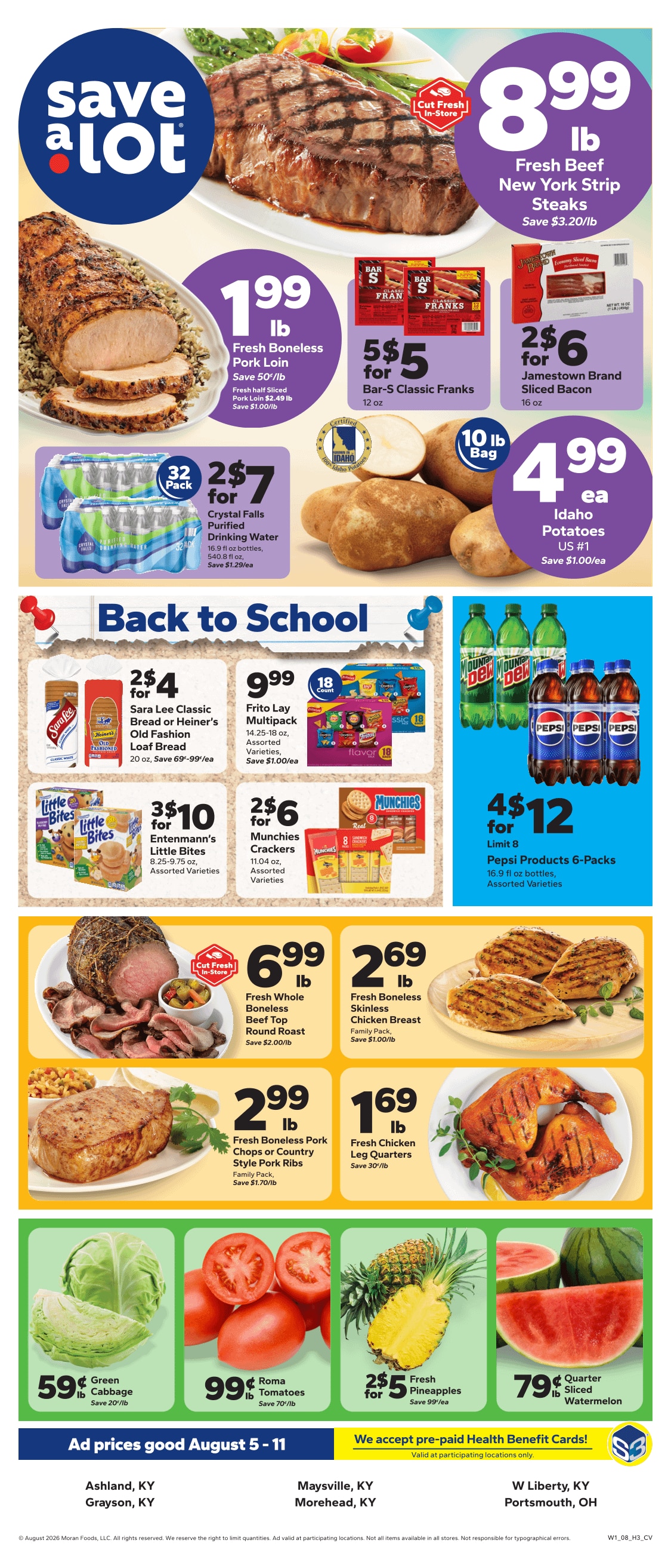 Save a Lot Food Stores (Grayson and other locations, KY) Weekly Ad August 5 - 11, 2026