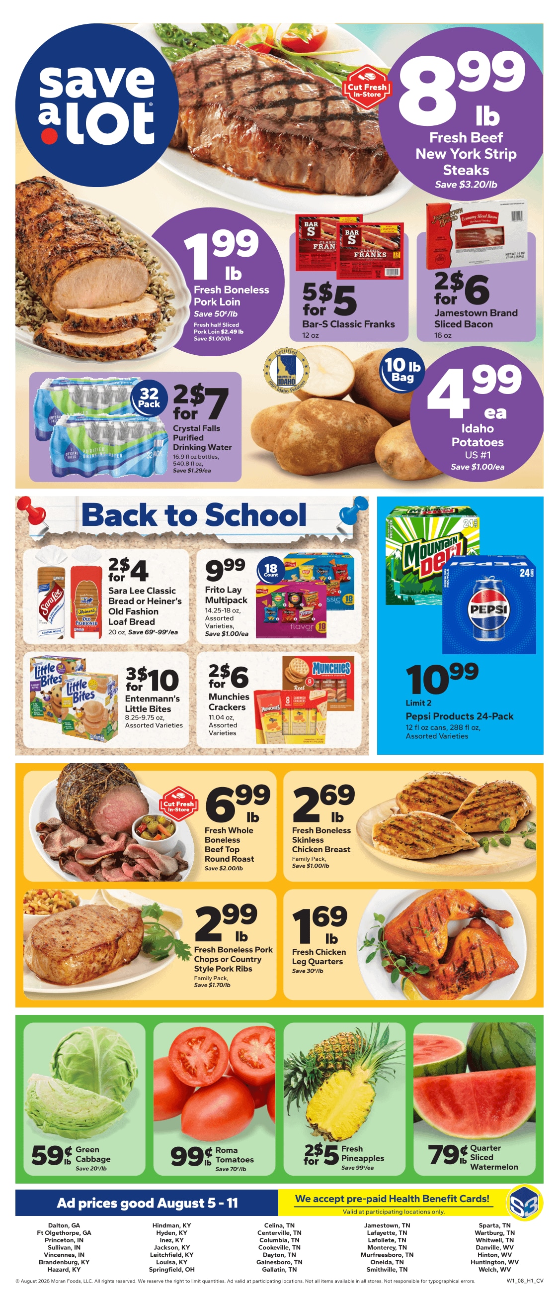 Save a Lot Food Stores (Brandenburg and other locations, KY) Weekly Ad August 5 - 11, 2026