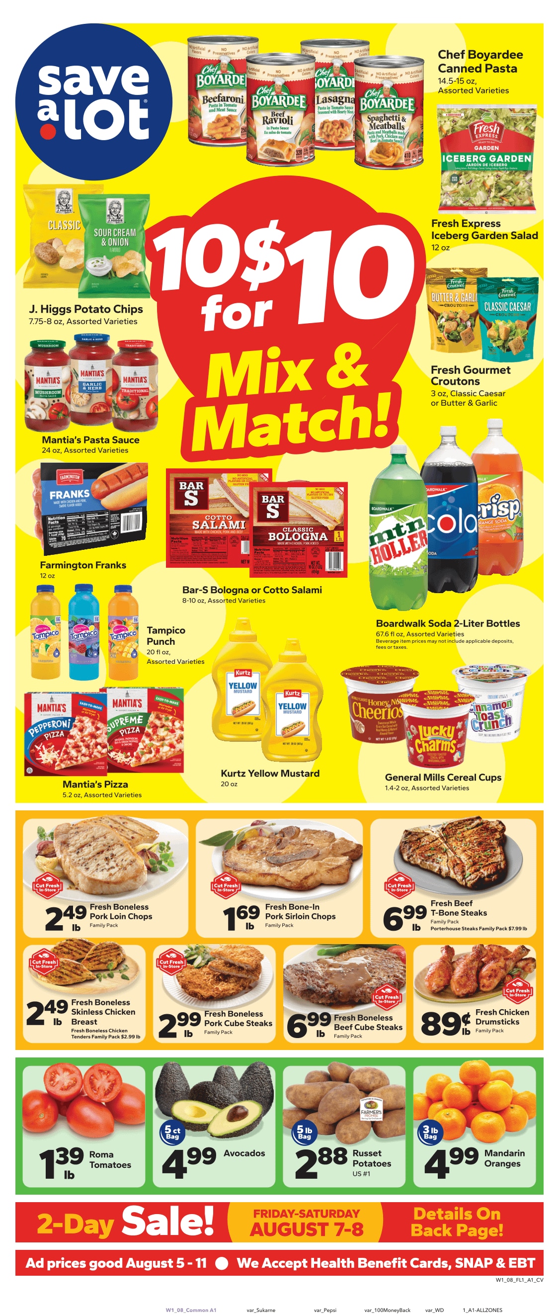 Save a Lot Food Stores (Auburndale and other locations, FL) Weekly Ad August 5 - 11, 2026
