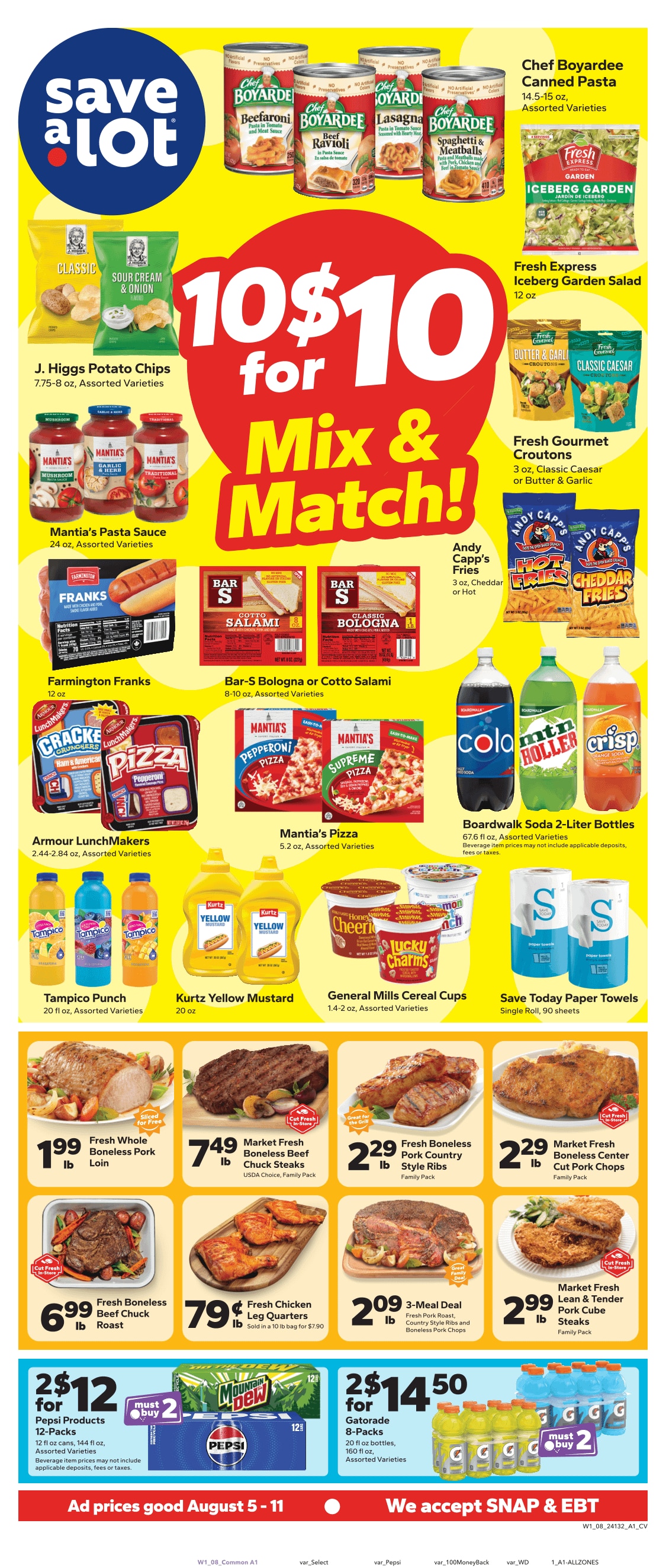Save a Lot Food Stores (Lake City, FL) Weekly Ad August 5 - 11, 2026