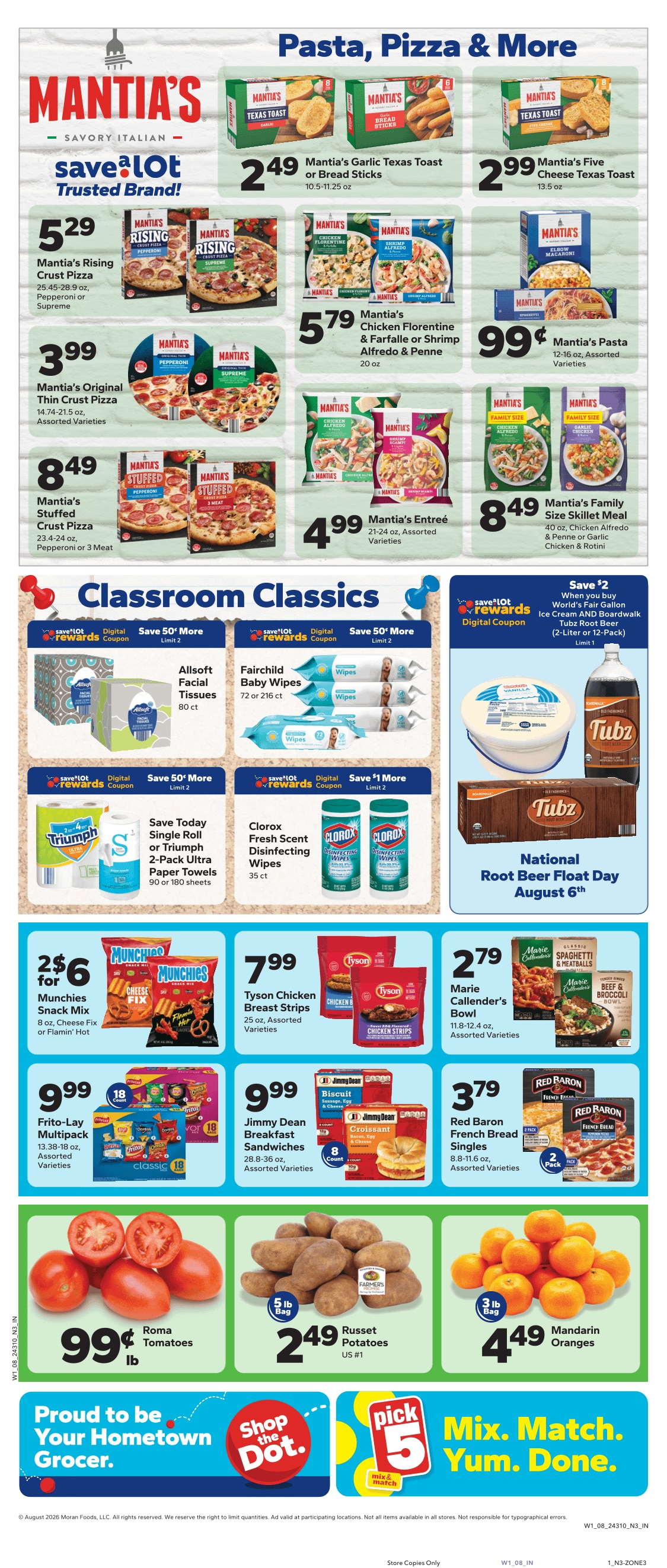 Save a Lot Food Stores (Cutlerville and Marshall, MI) Weekly Ad August 5 - 11, 2026