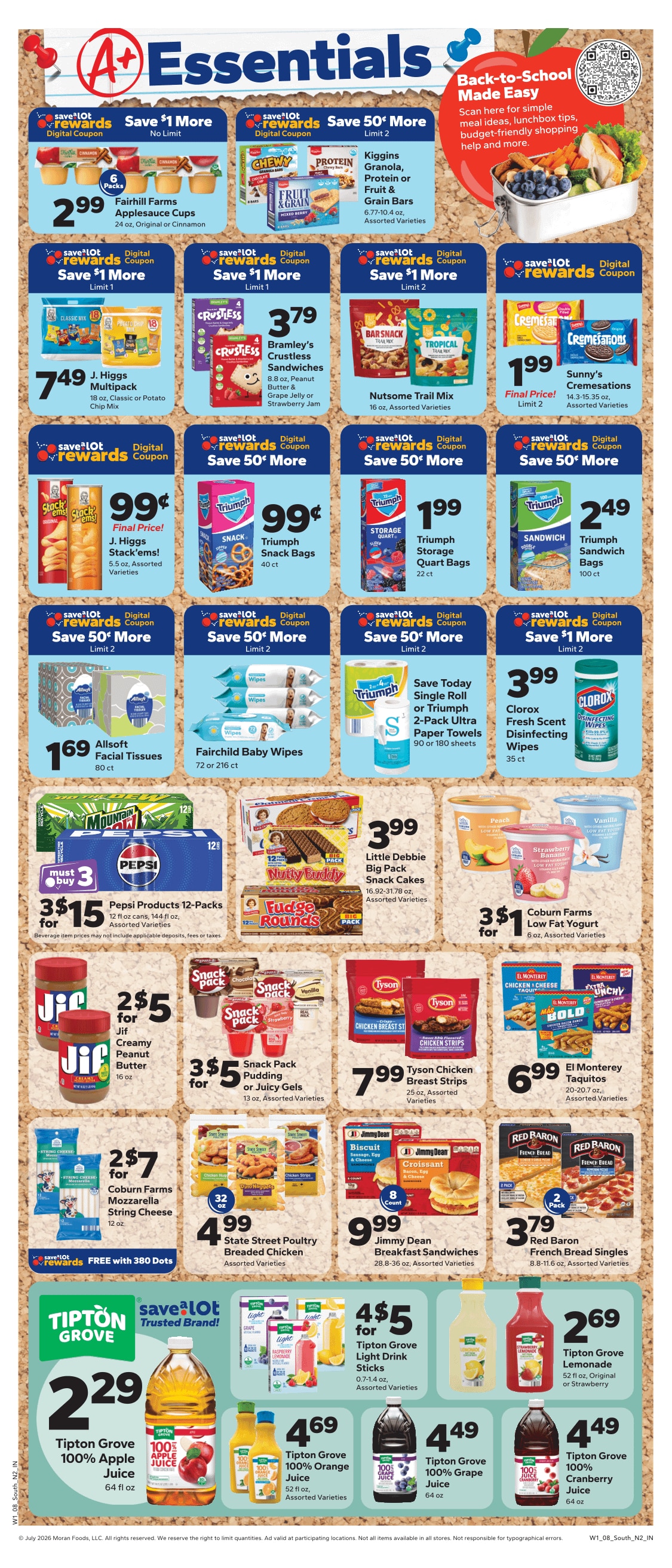 Save a Lot Food Stores (Chillicothe and other locations, OH) Weekly Ad August 5 - 18, 2026