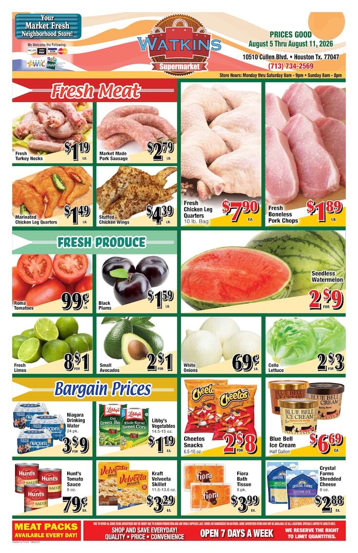 Watkins Supermarket Weekly Ad August 5 - 11, 2026