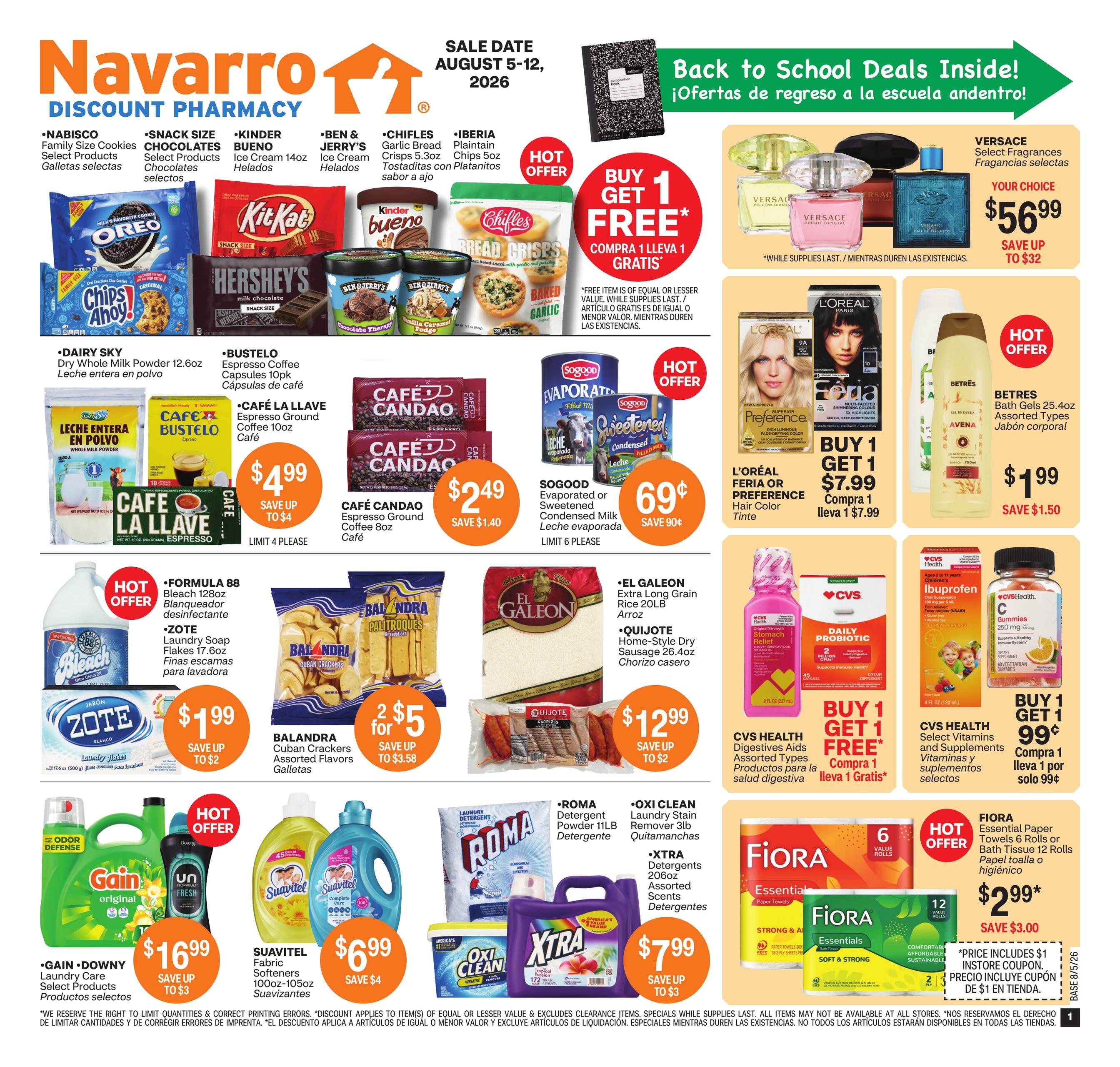 Navarro Discount Pharmacy (Davie–Miami Gardens Area, FL) Weekly Ad August 5 - 12, 2026