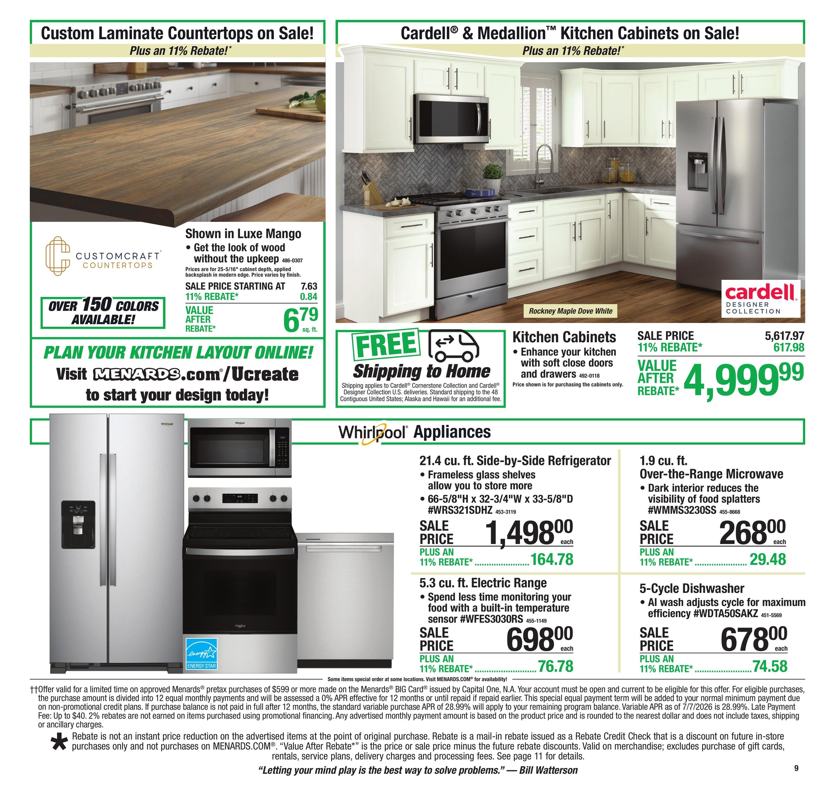 Menards (Omaha–Council Bluffs Area, IA–NE) 11% Rebate Sale Weekly Ad August 5 - 17, 2026