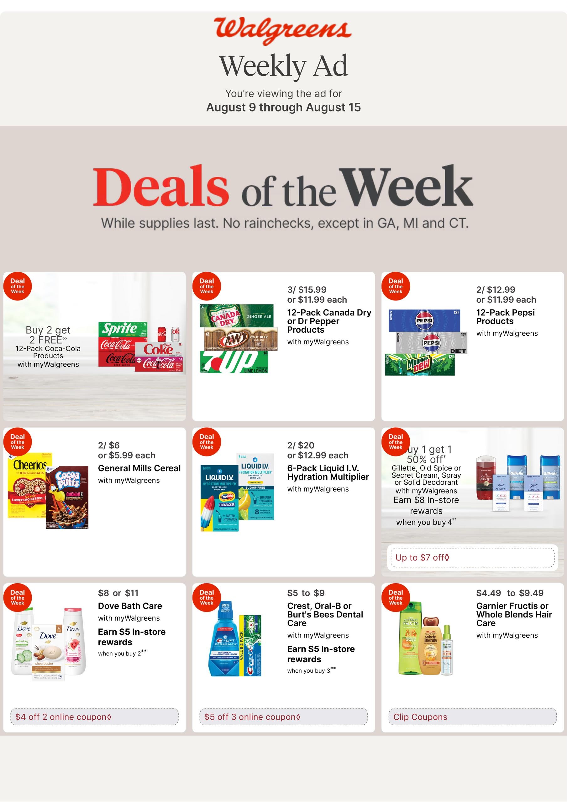 Walgreens (Alliance Area, NE) Weekly Ad August 9 - 15, 2026