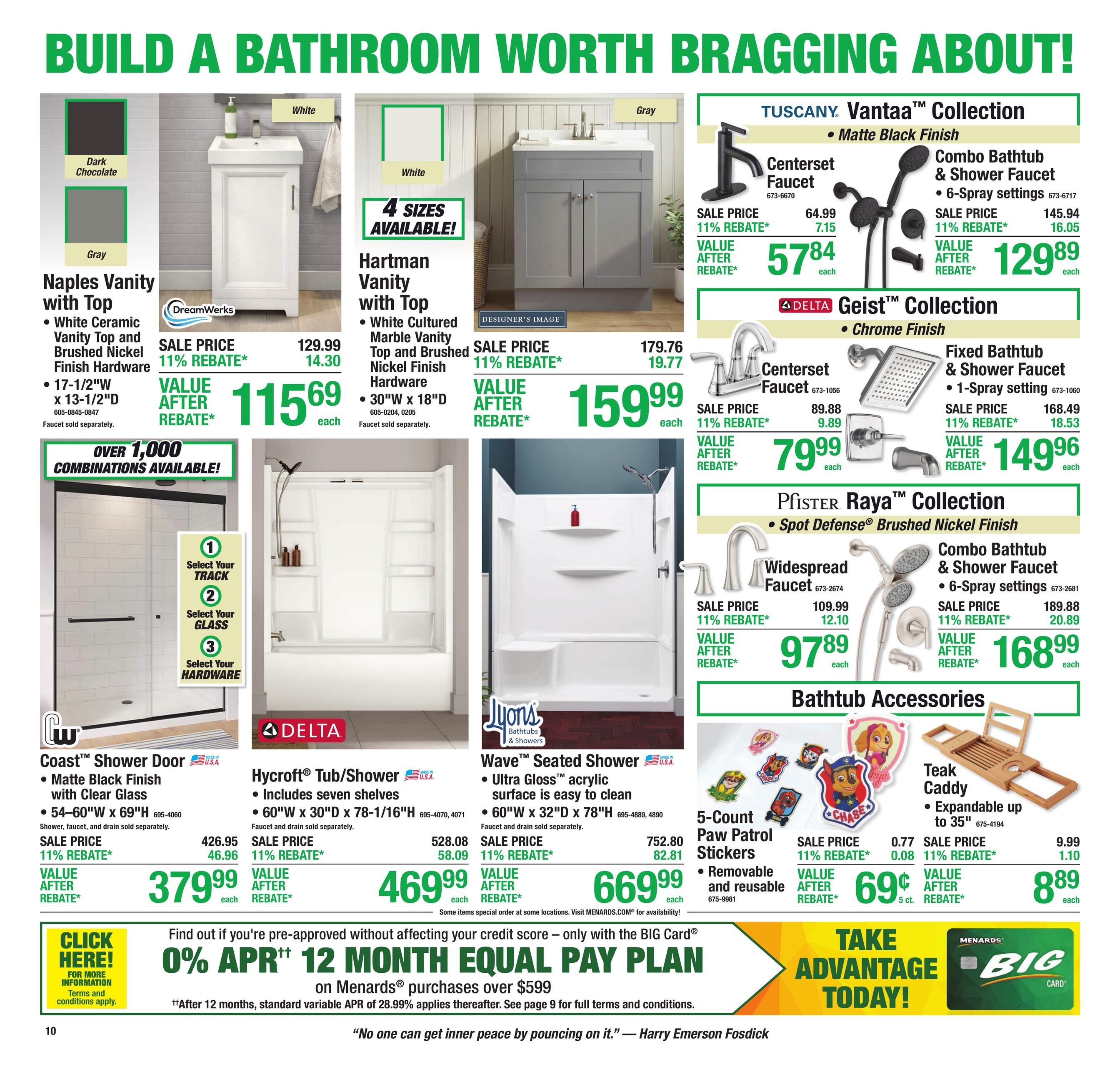Menards (MI, WI) 11% Rebate Sale Weekly Ad August 5 - 17, 2026