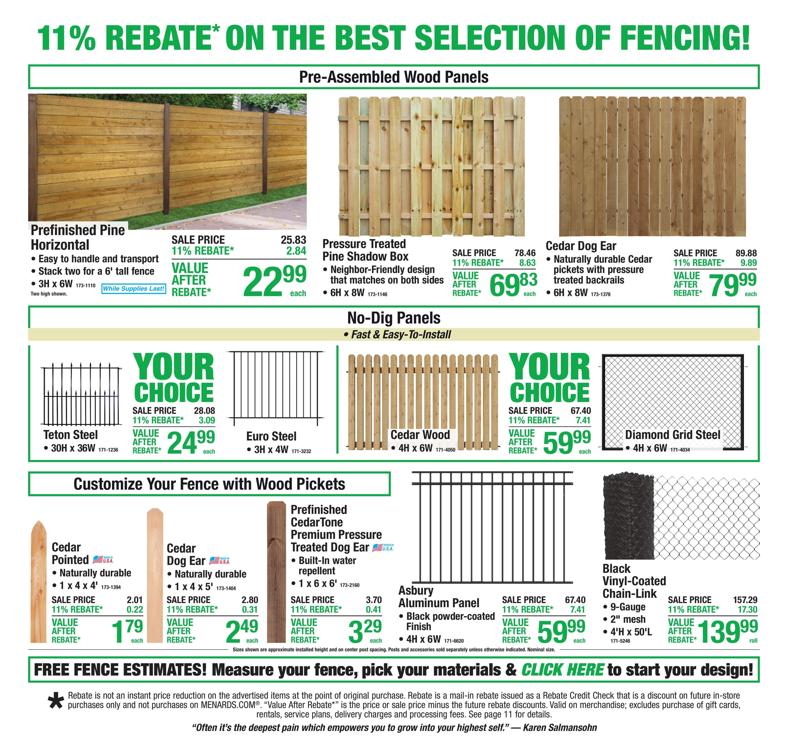 Menards (IA, MN, WI) 11% Rebate Sale Weekly Ad August 5 - 17, 2026
