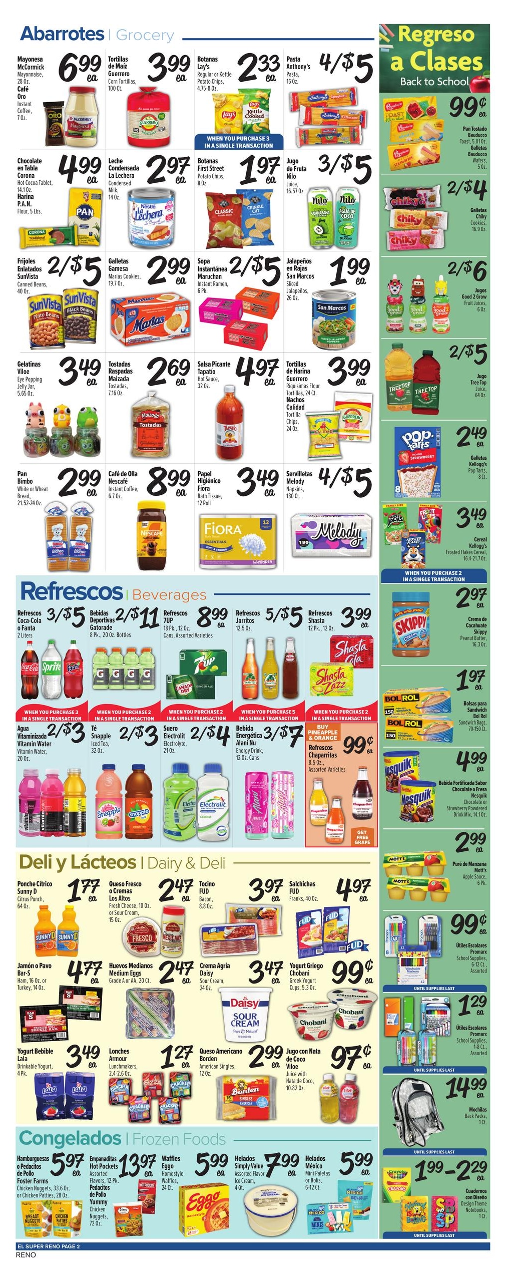 El Super (Sparks–Reno Area, CA–NV) Weekly Ad August 5 - 11, 2026