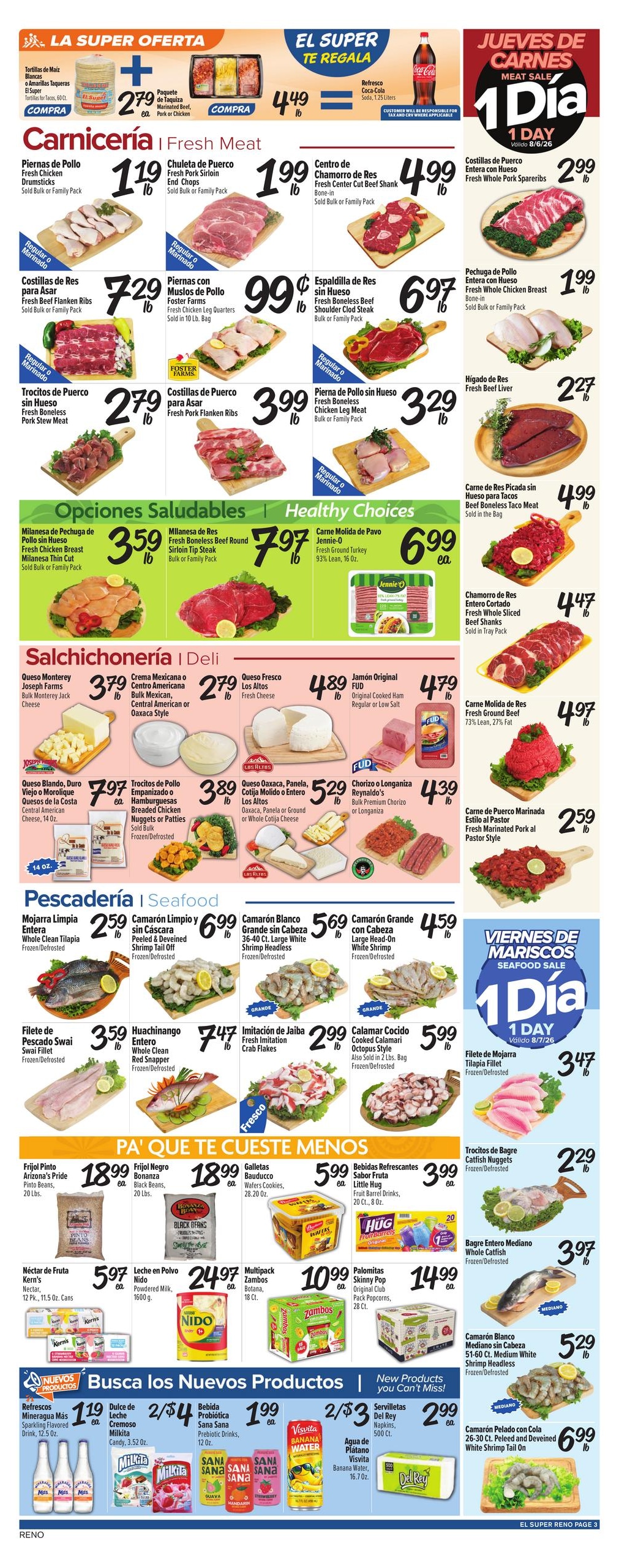 El Super (Sparks–Reno Area, CA–NV) Weekly Ad August 5 - 11, 2026