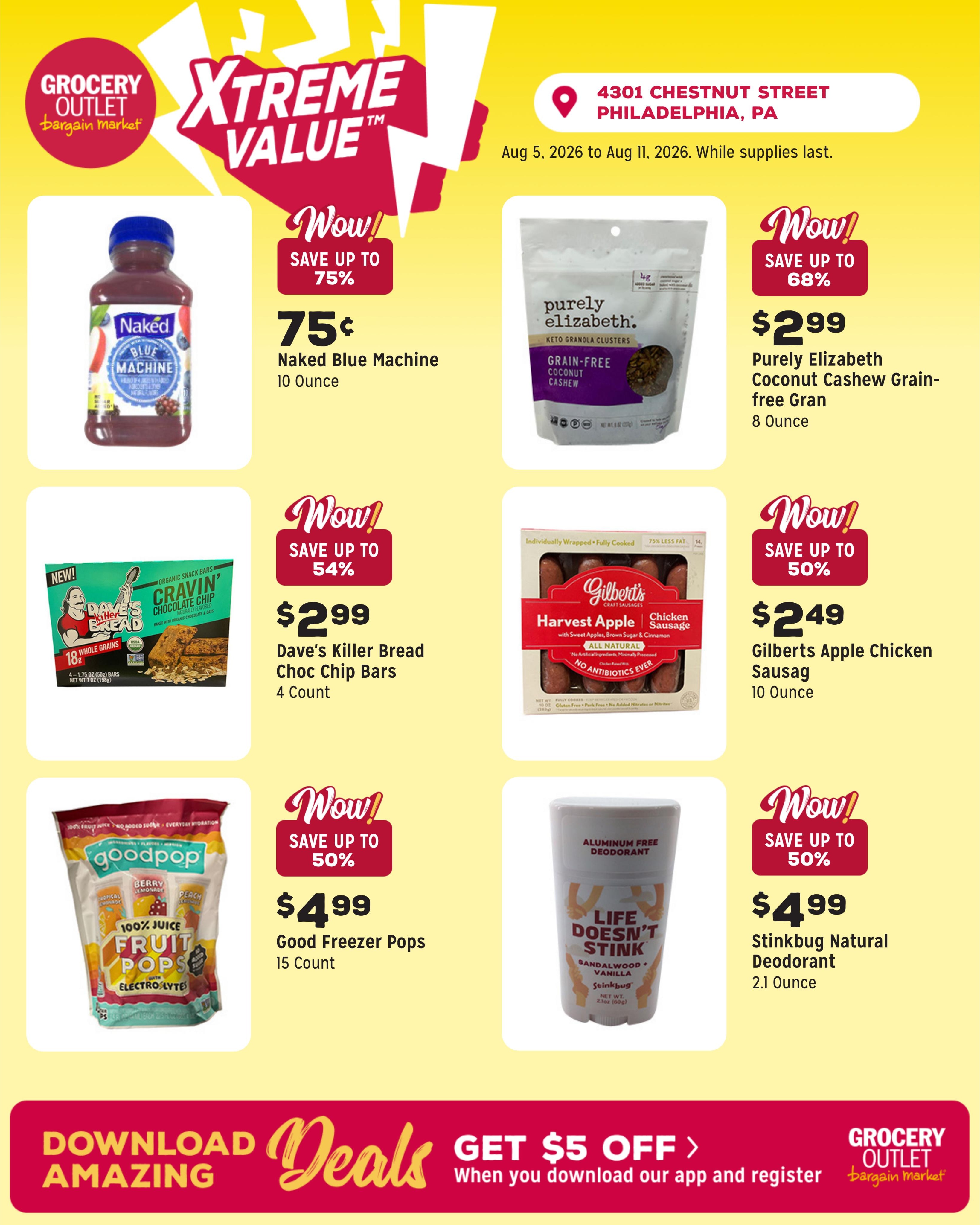 Grocery Outlet (Philadelphia Area, PA) Weekly Ad August 5 - 11, 2026