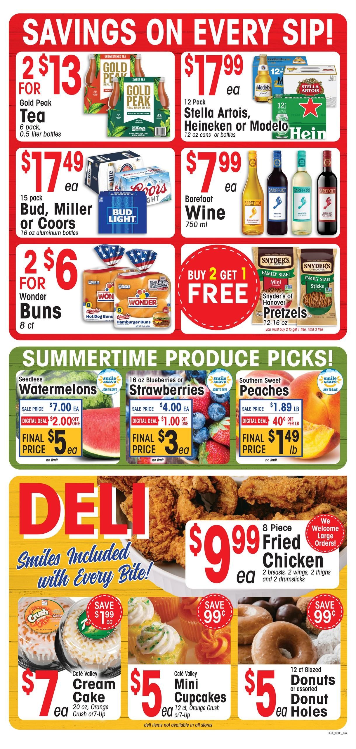 IGA Southeast (Augusta–Macon Area, GA) Weekly Ad August 5 - 11, 2026