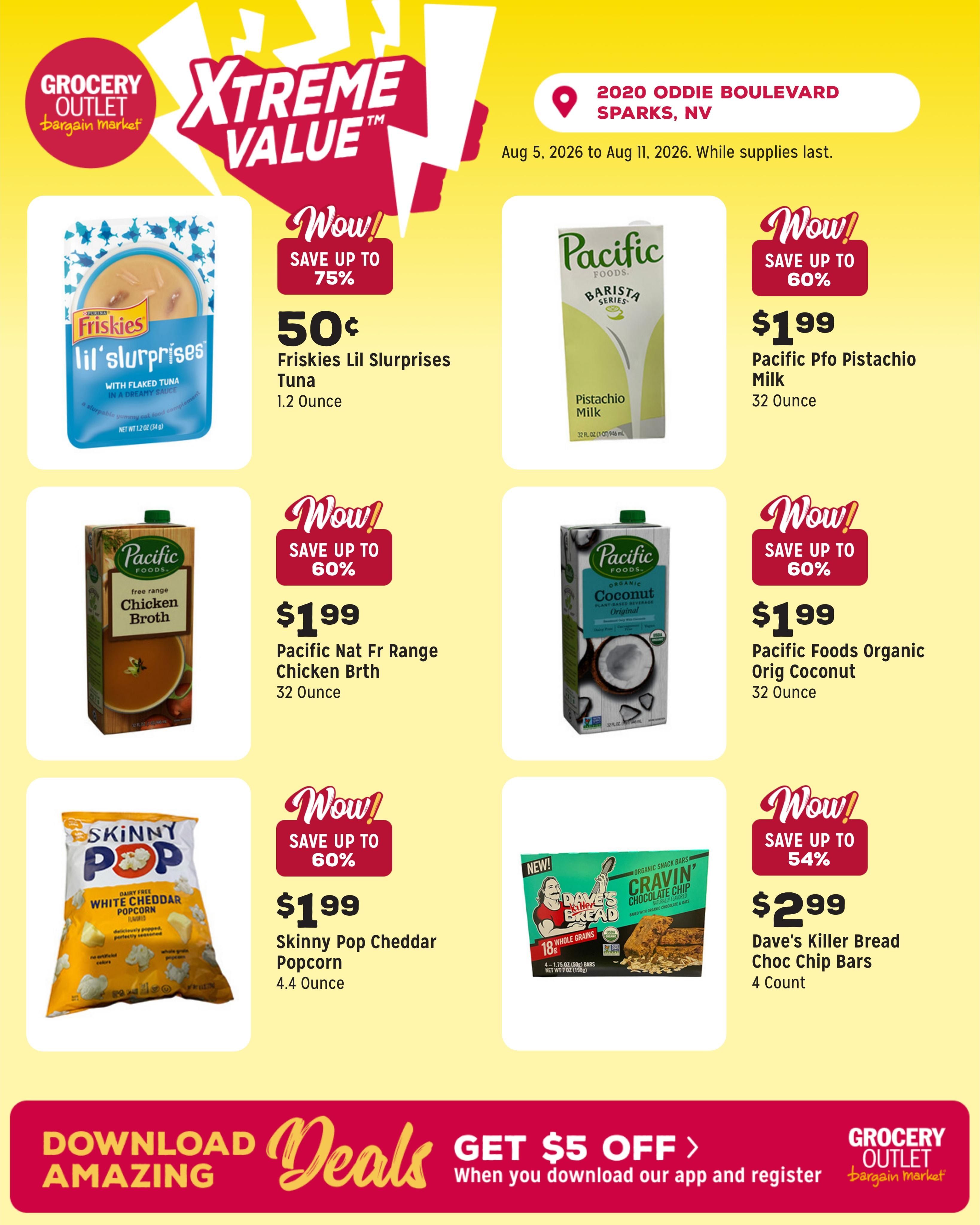 Grocery Outlet (Sparks–Reno Area, NV) Weekly Ad August 5 - 11, 2026