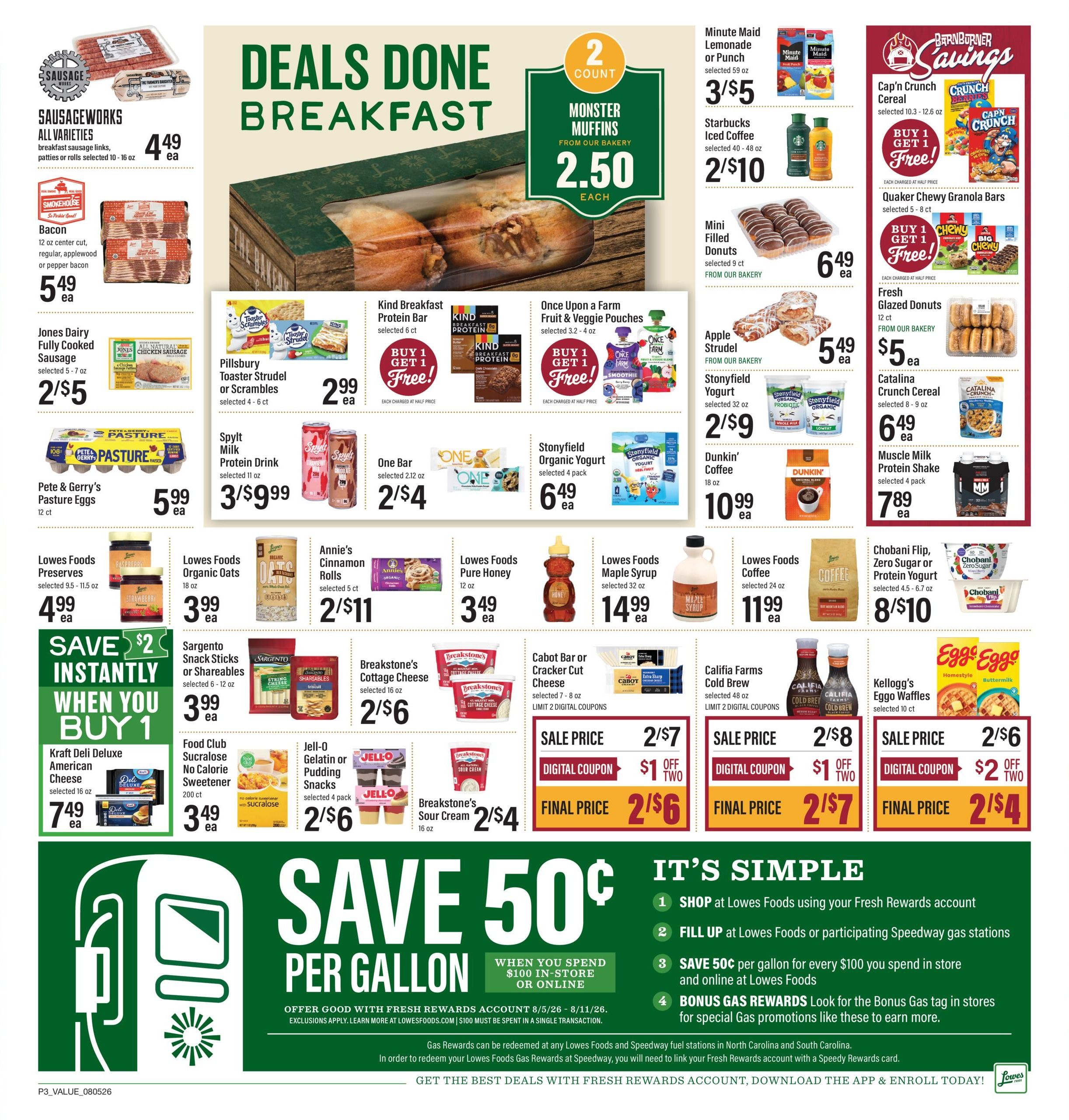 Lowes Foods (GA, NC, SC) Weekly Ad August 5 - 11, 2026