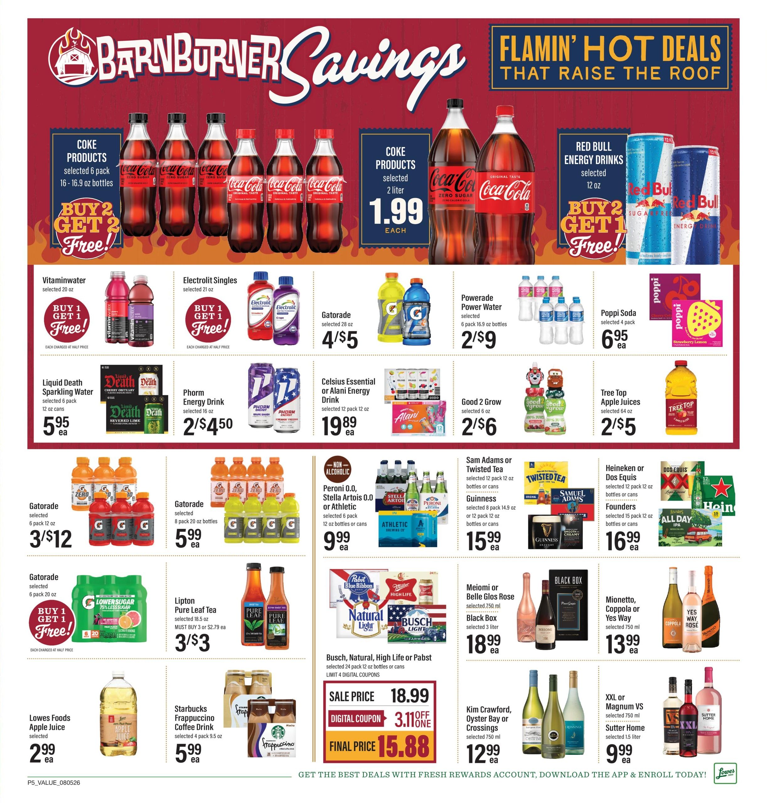 Lowes Foods (GA, NC, SC) Weekly Ad August 5 - 11, 2026