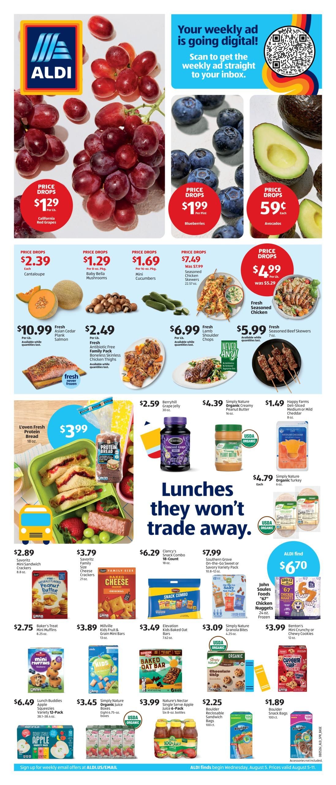 ALDI (KY, OH, WV) Weekly Ad August 5 - 11, 2026