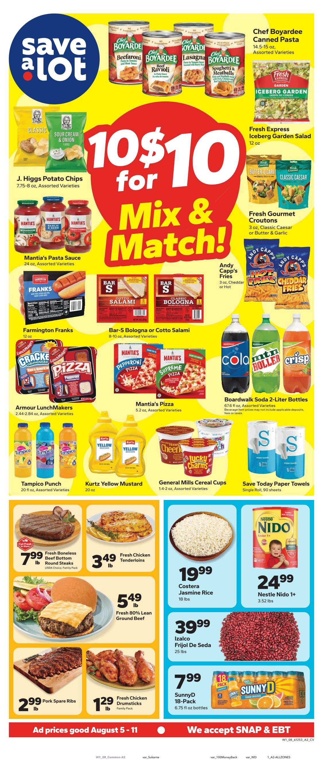 Save a Lot Food Stores (Bridgeport and Hamden, CT) Weekly Ad August 5 - 11, 2026