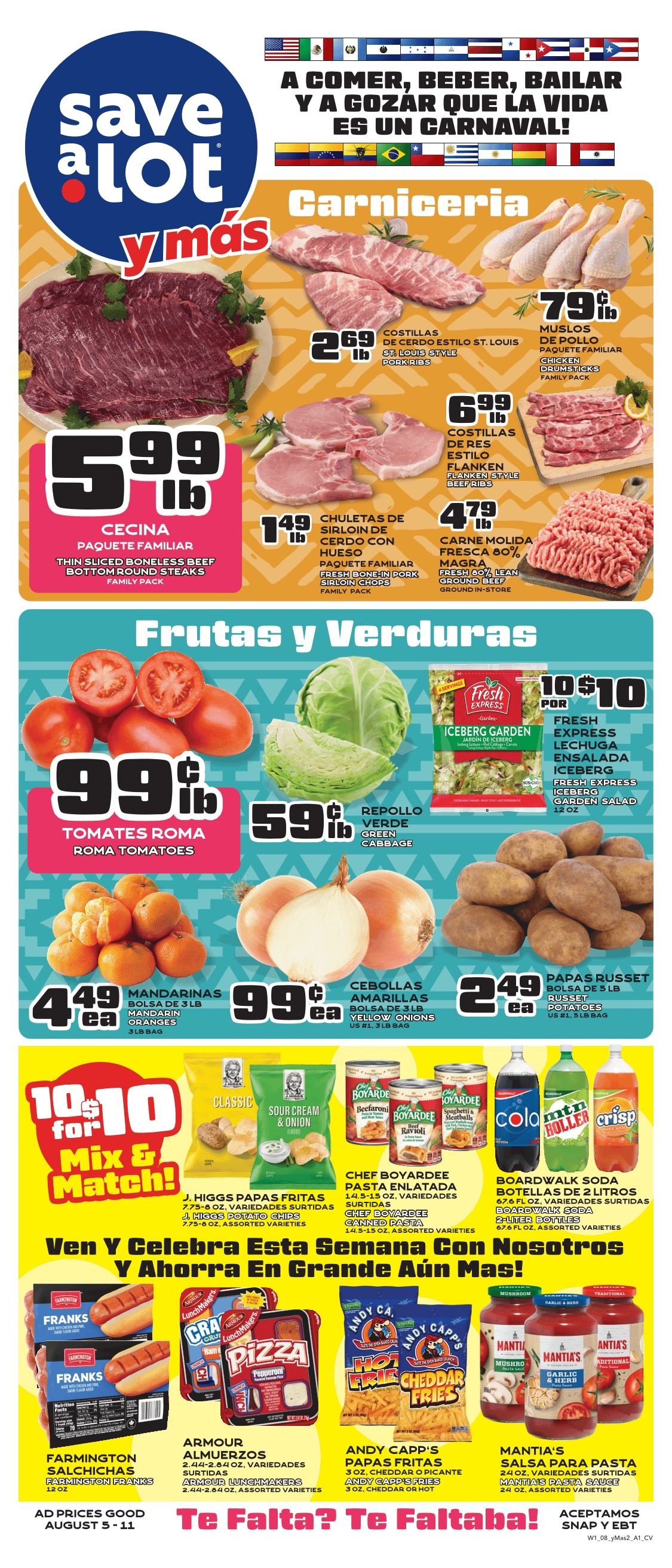 Save a Lot Food Stores (Overland and St. Louis, MO) Weekly Ad August 5 - 11, 2026